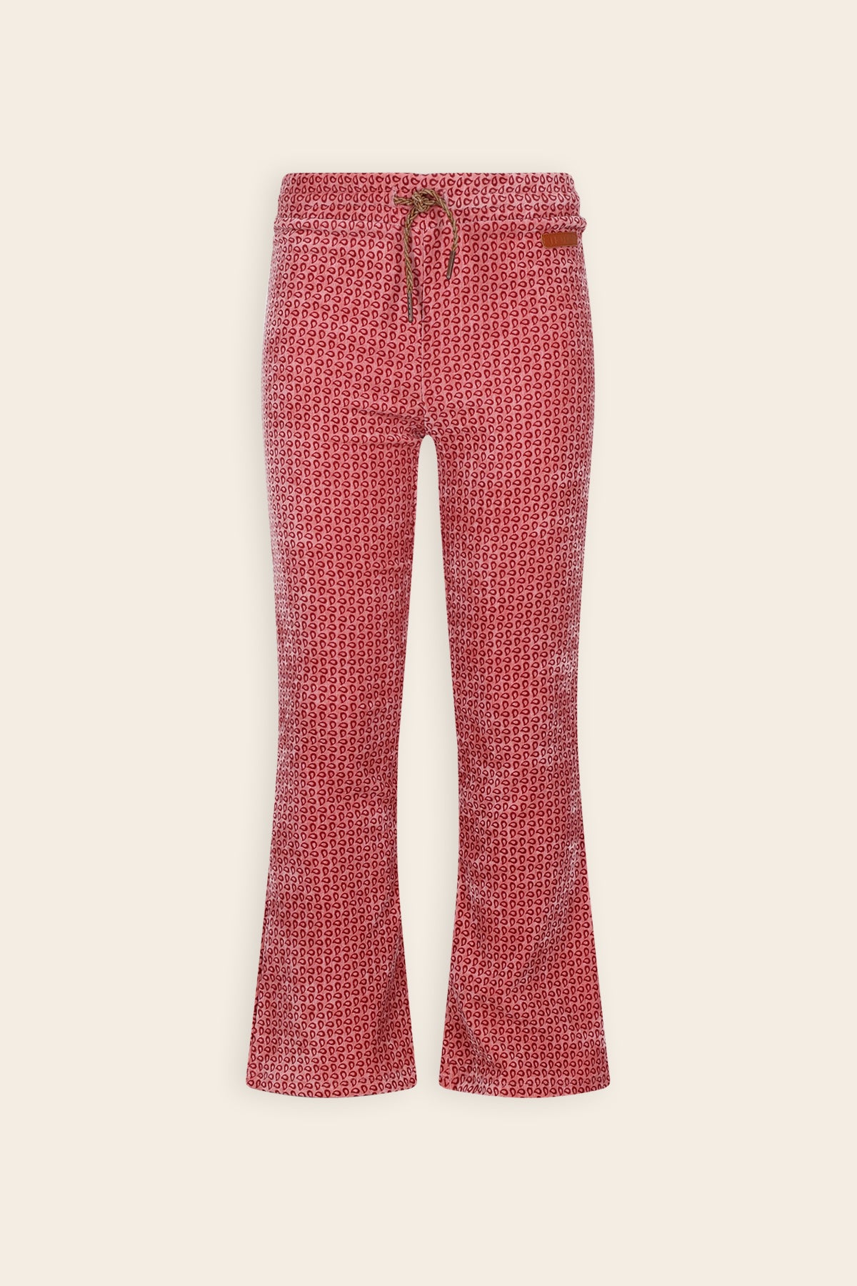 Sady Flared Velvet Geprinte Broek Roze