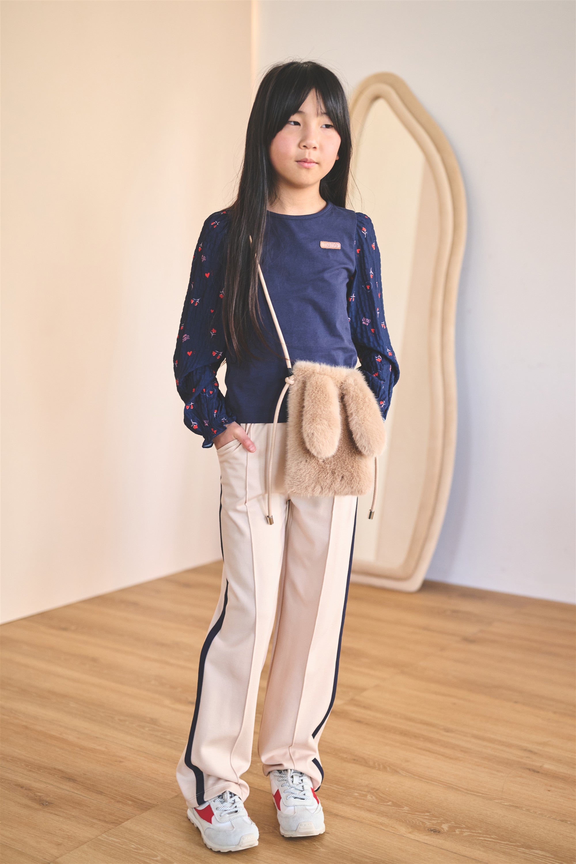 Sayla Wide Leg Interlock Sand