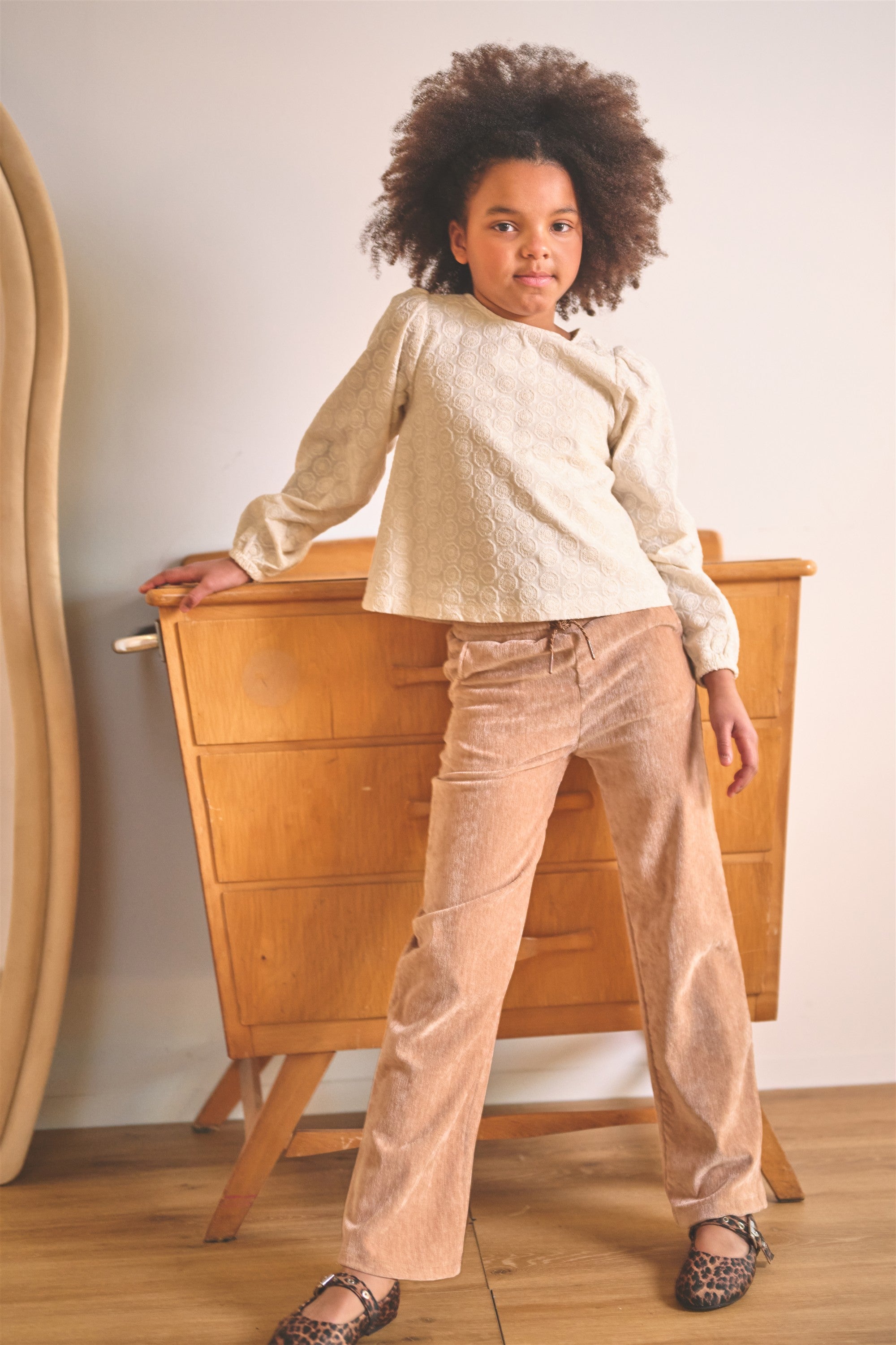 Sayla Wide Leg Velvet Brown