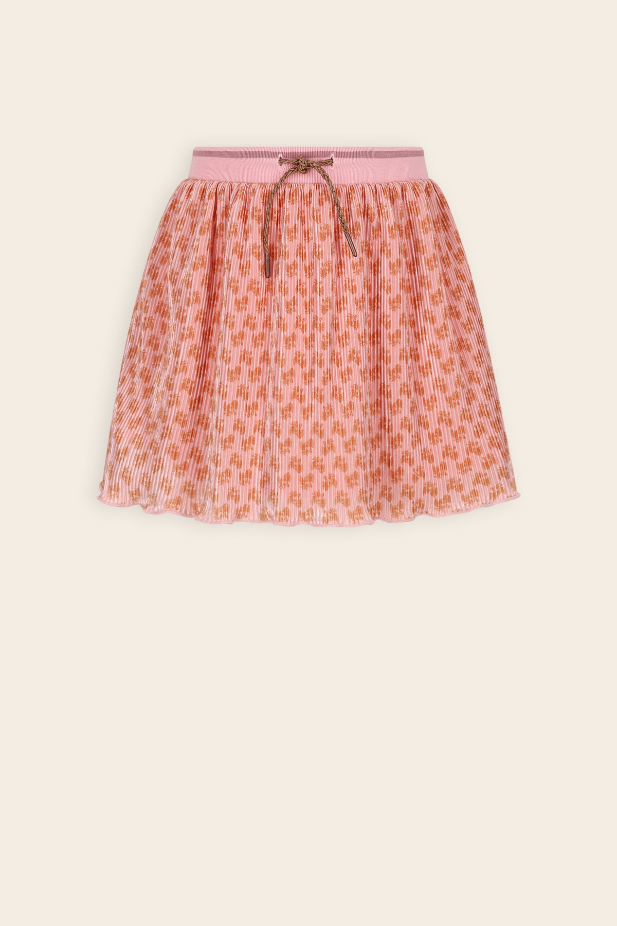 Nima Geprinte Plissee Rok Roze