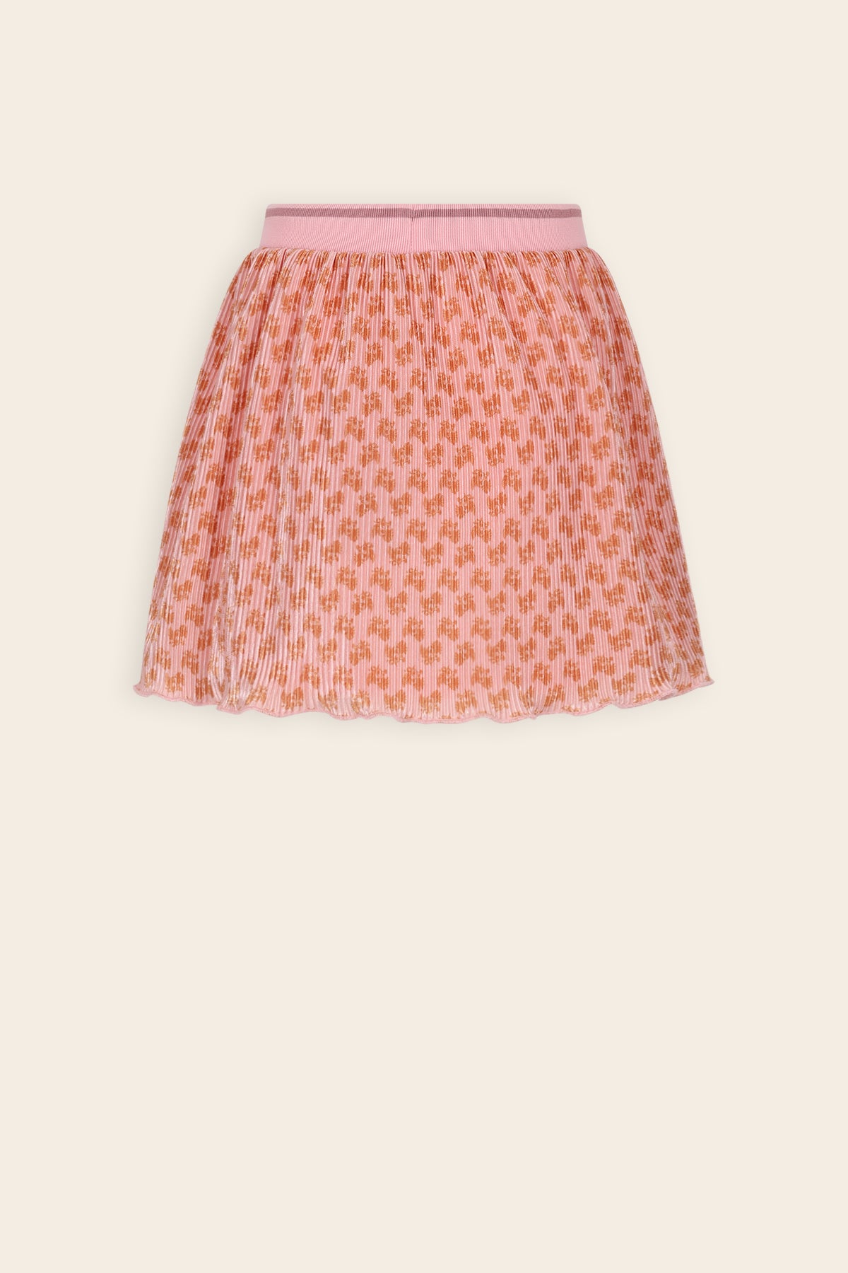 Nima Geprinte Plissee Rok Roze