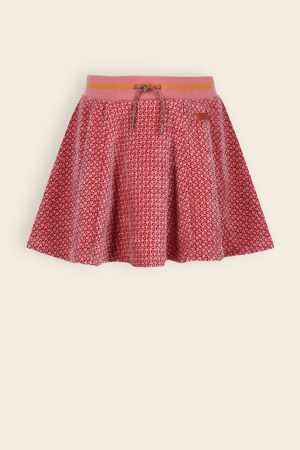 Nacey Velvet Geprinte Klokrok Roze