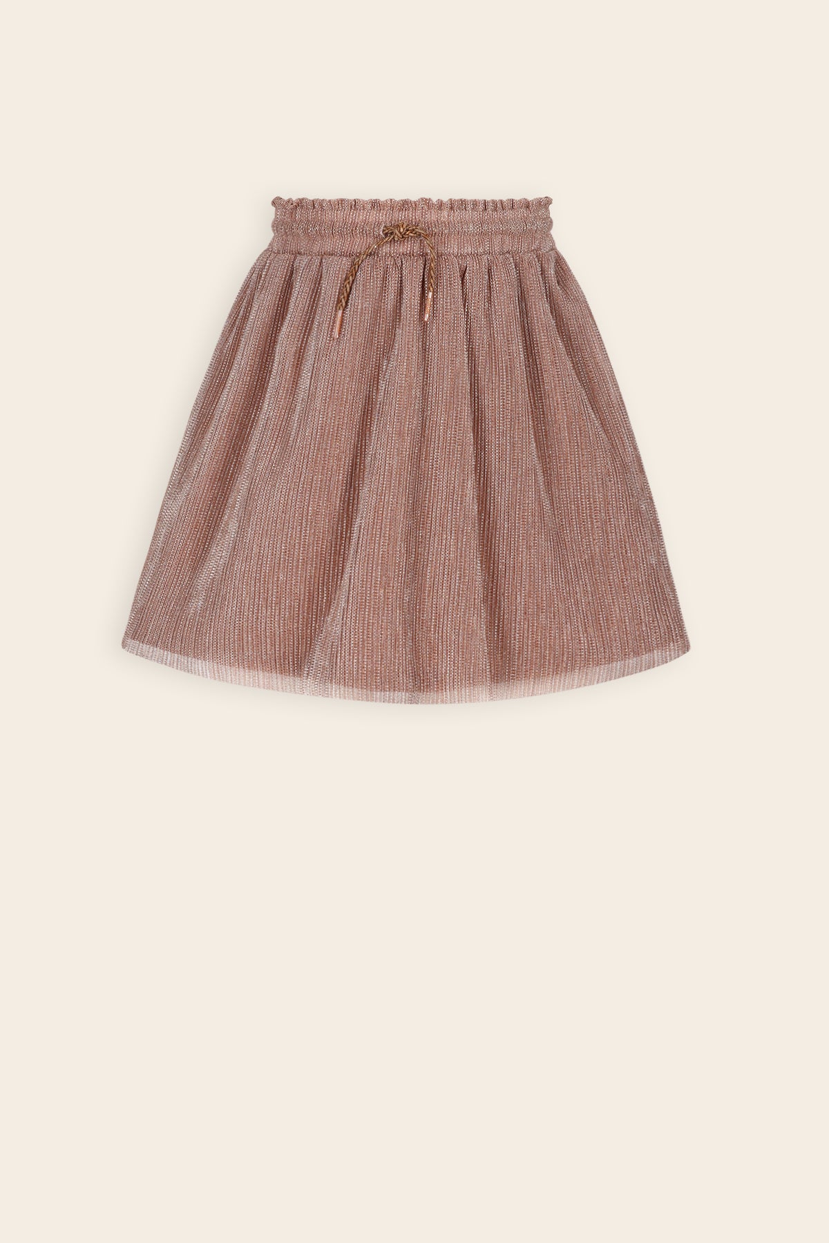 Nele Shiny Plisse Rok Zand