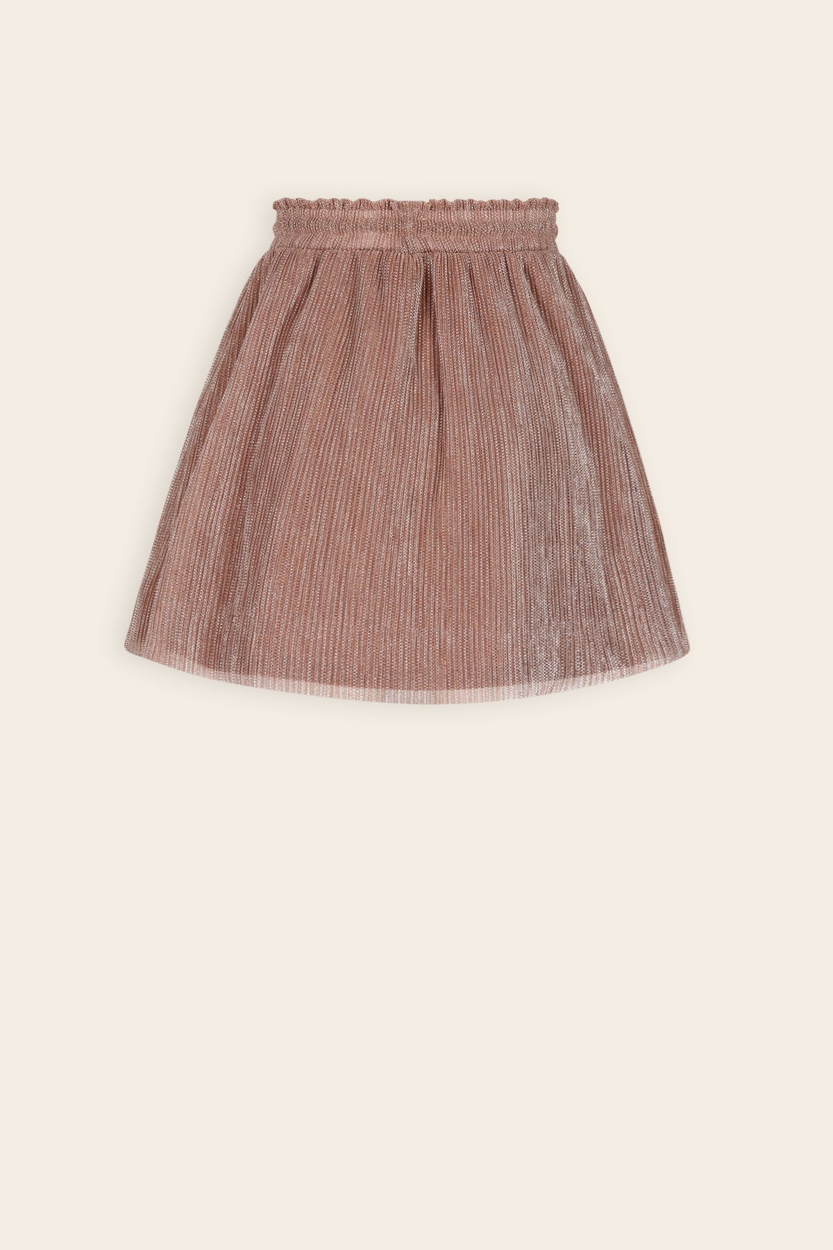 Nele Shiny Plisse Rok Zand