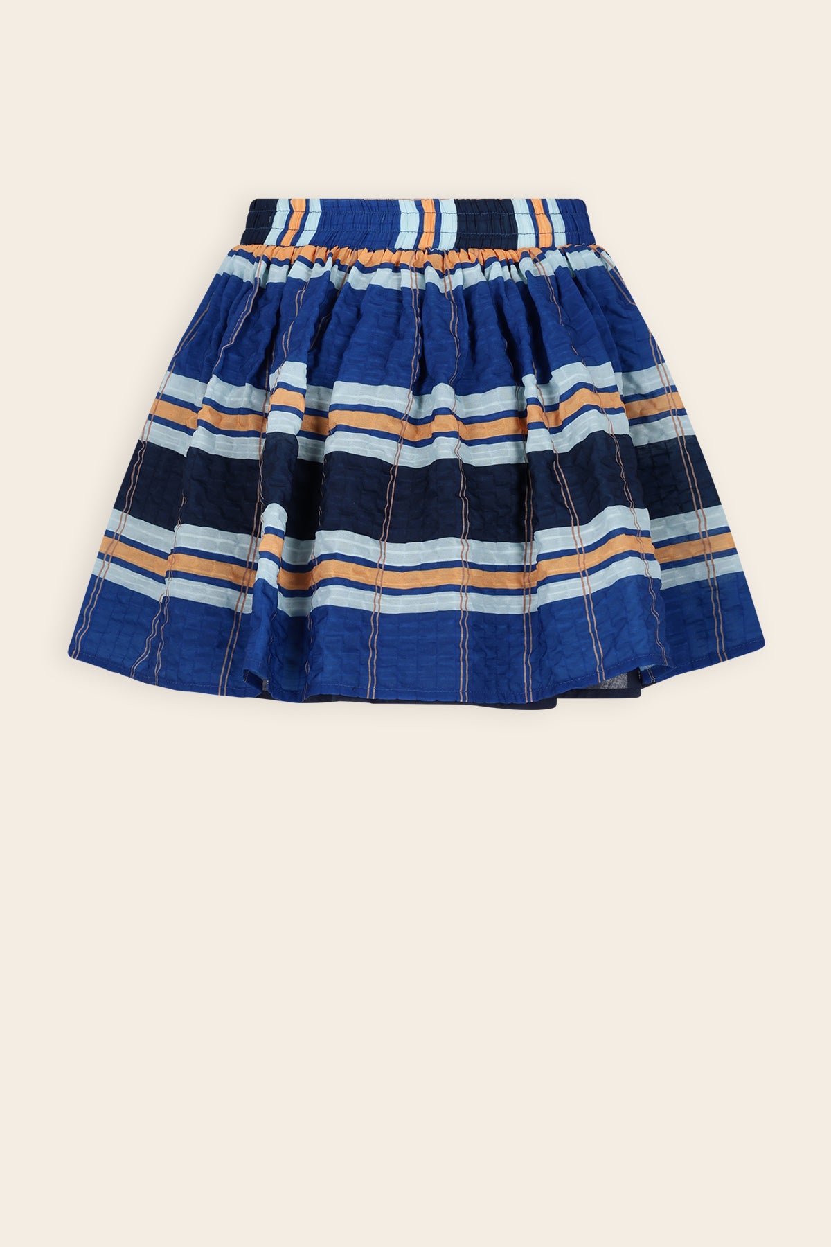 Ninu Geruite Rok Blauw