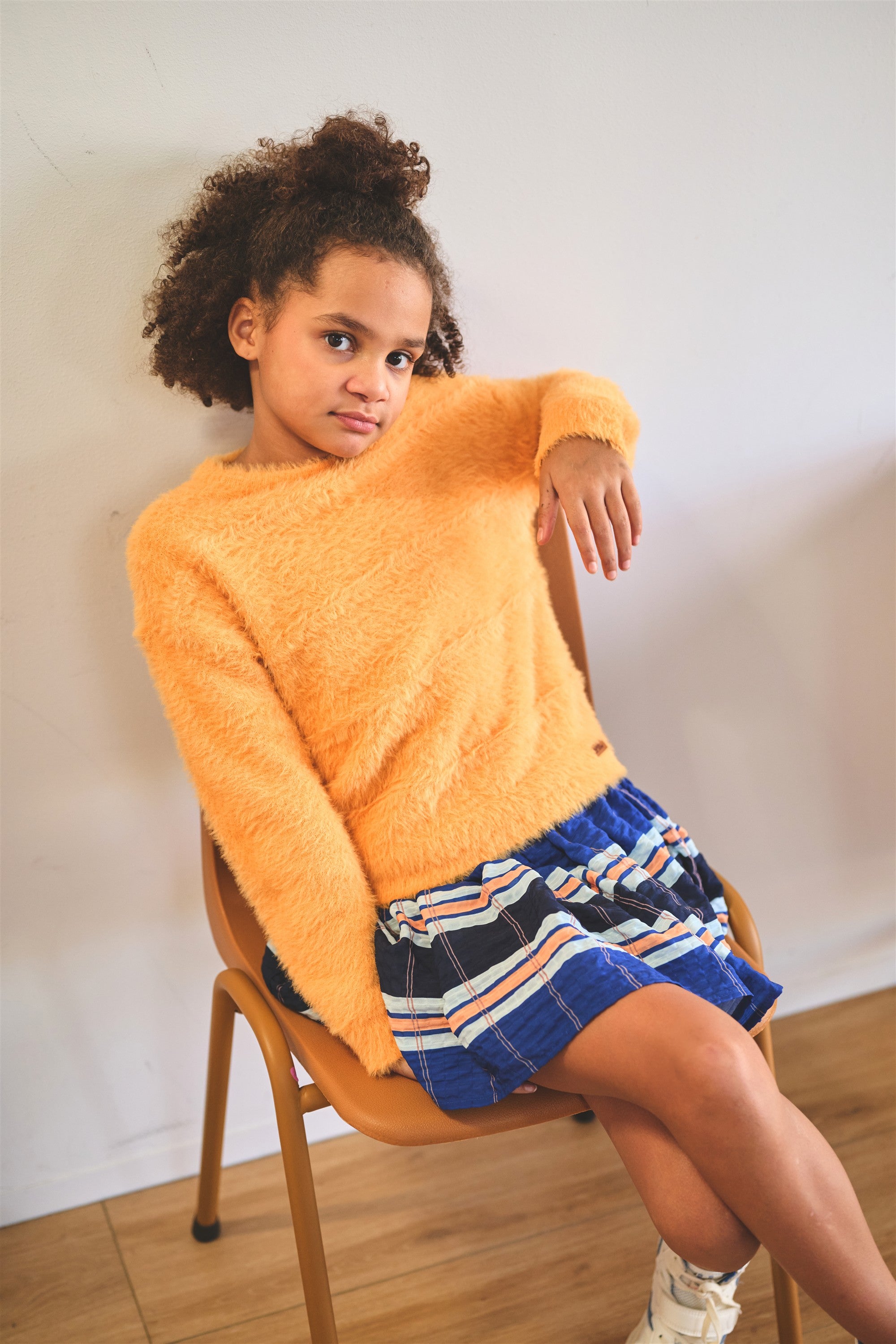 Ninu Geruite Rok Blauw