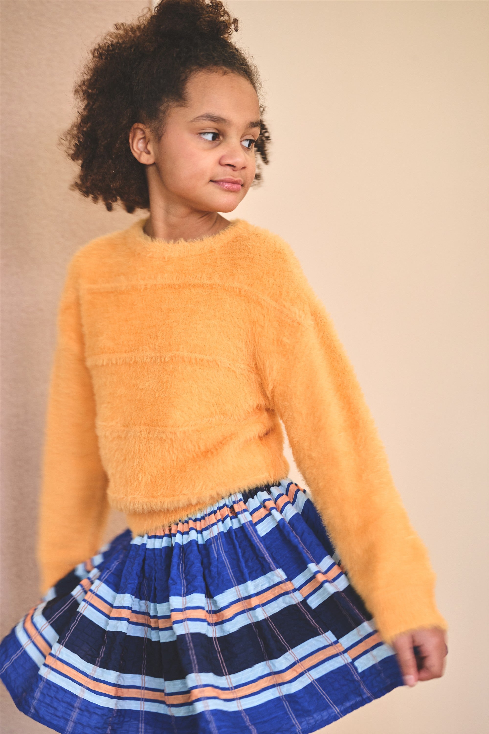 Ninu Geruite Rok Blauw