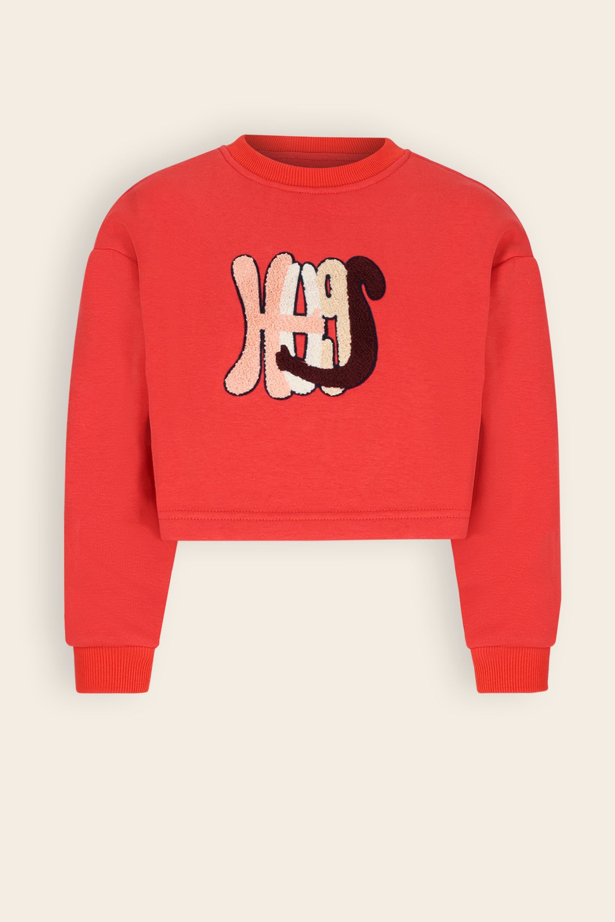 Kuya Cropped Zachte Sweater Rood