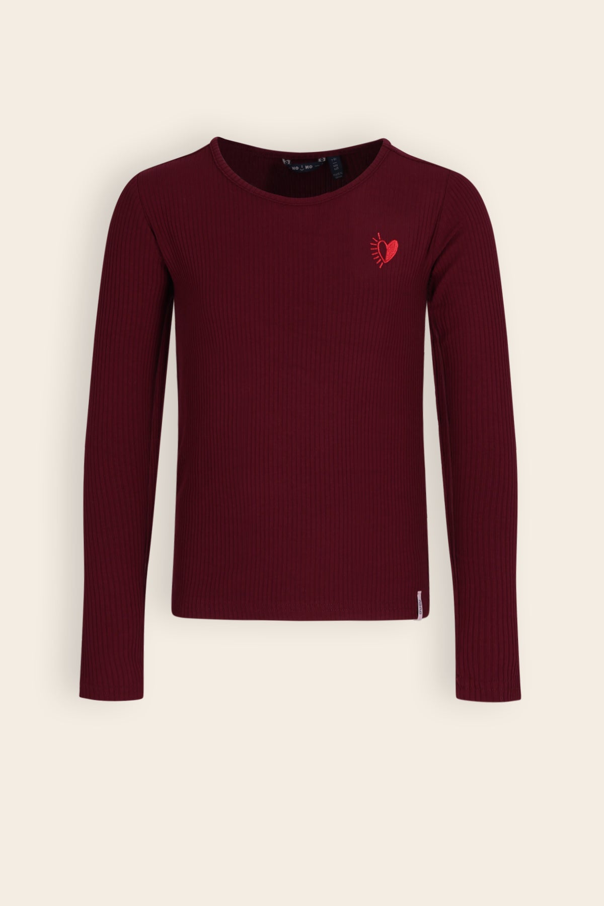 Kess Essential Rib Jersey Tshirt Bordeaux