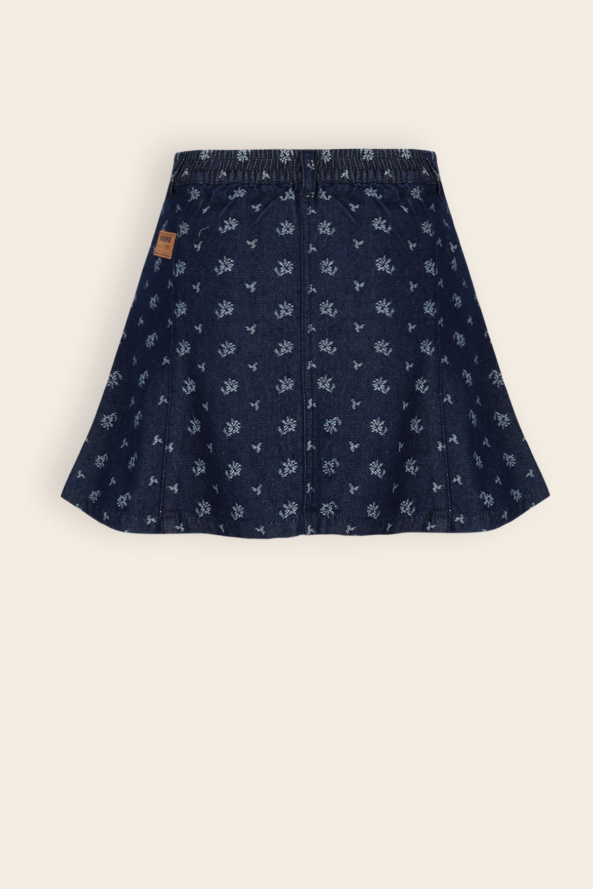 Nadja Denim Jacquard Rok Donkerblauw