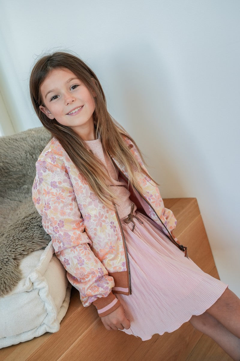 Doris Giacca in jacquard floreale Arancione