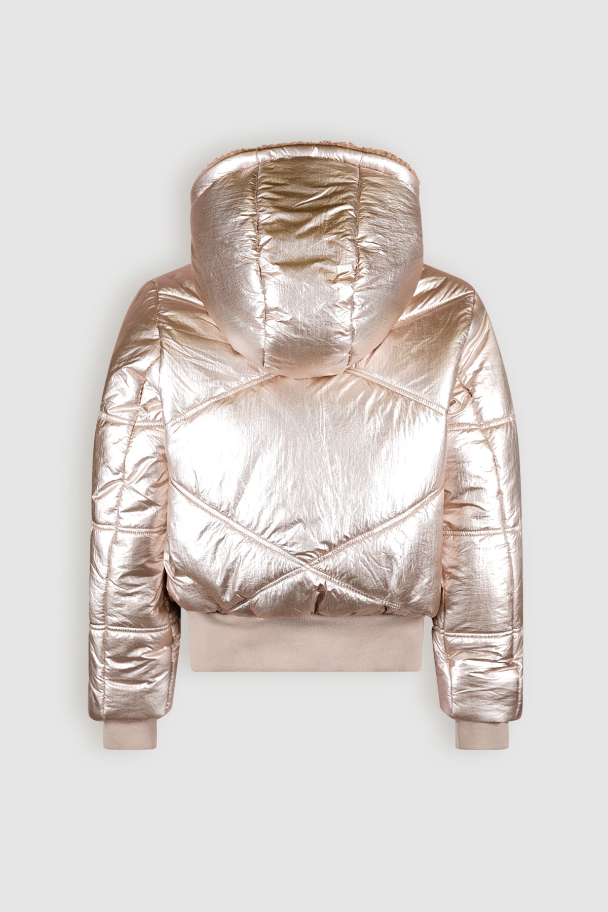 Boy Bomber Jas met Capuchon Light Gold