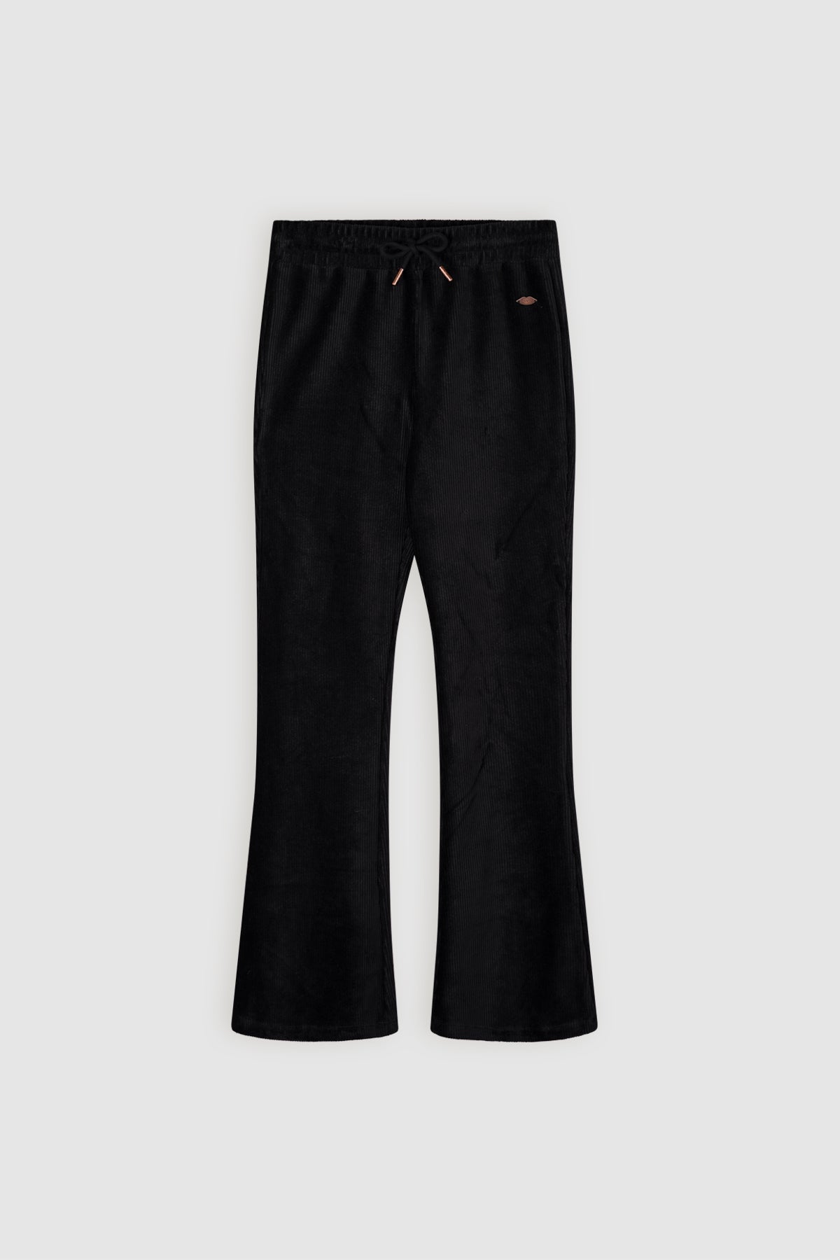 Sady Velvet Rib Flared Pants Black