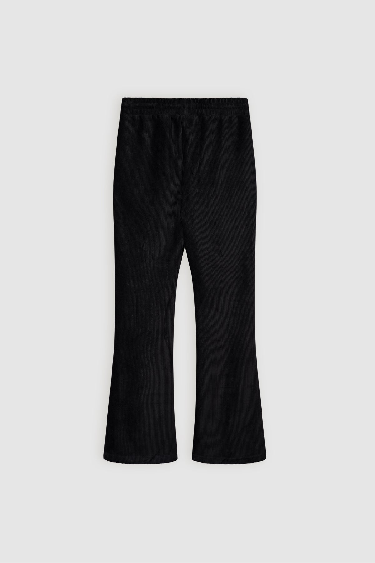 Sady Velvet Rib Flared Pants Black