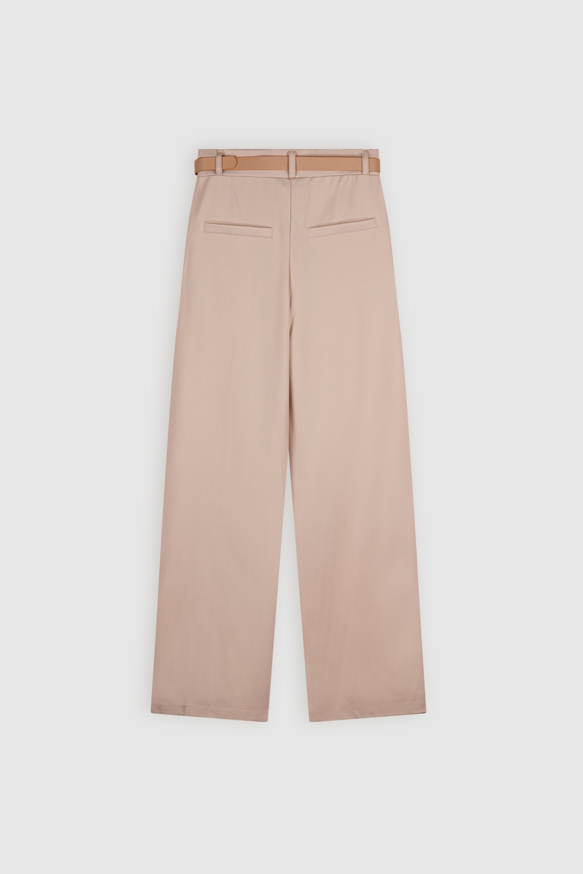 Salet Palazzo Pants with Belt Sand