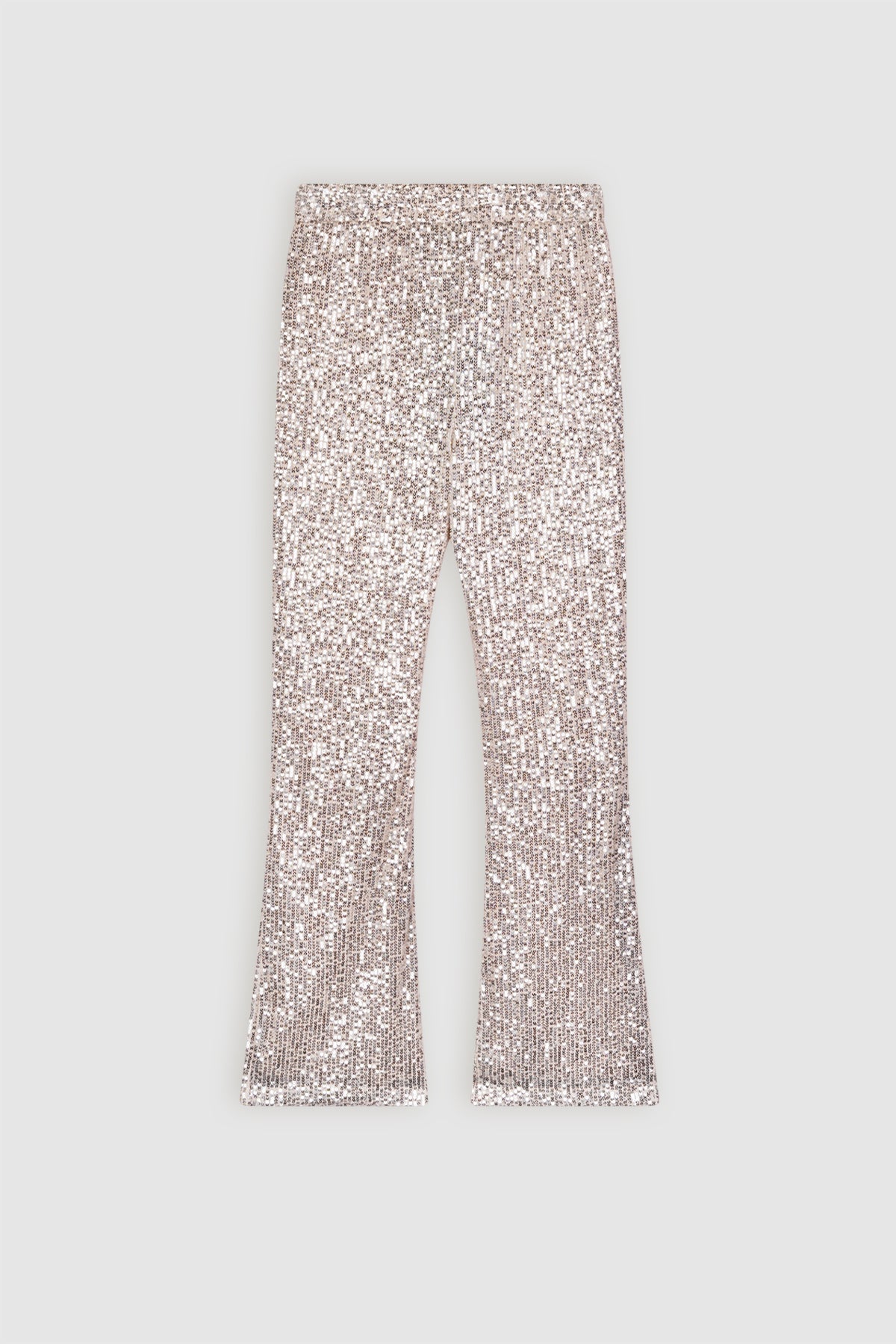 Sady Pailetten Flared Broek Licht Goud