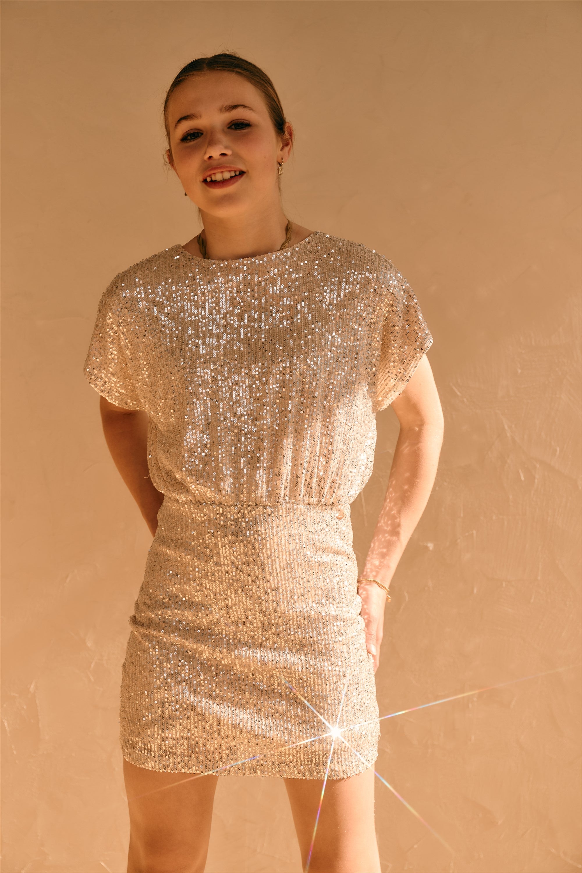 Milah Sequin Dress Light Gold Milah Sequin Dress Light Gold