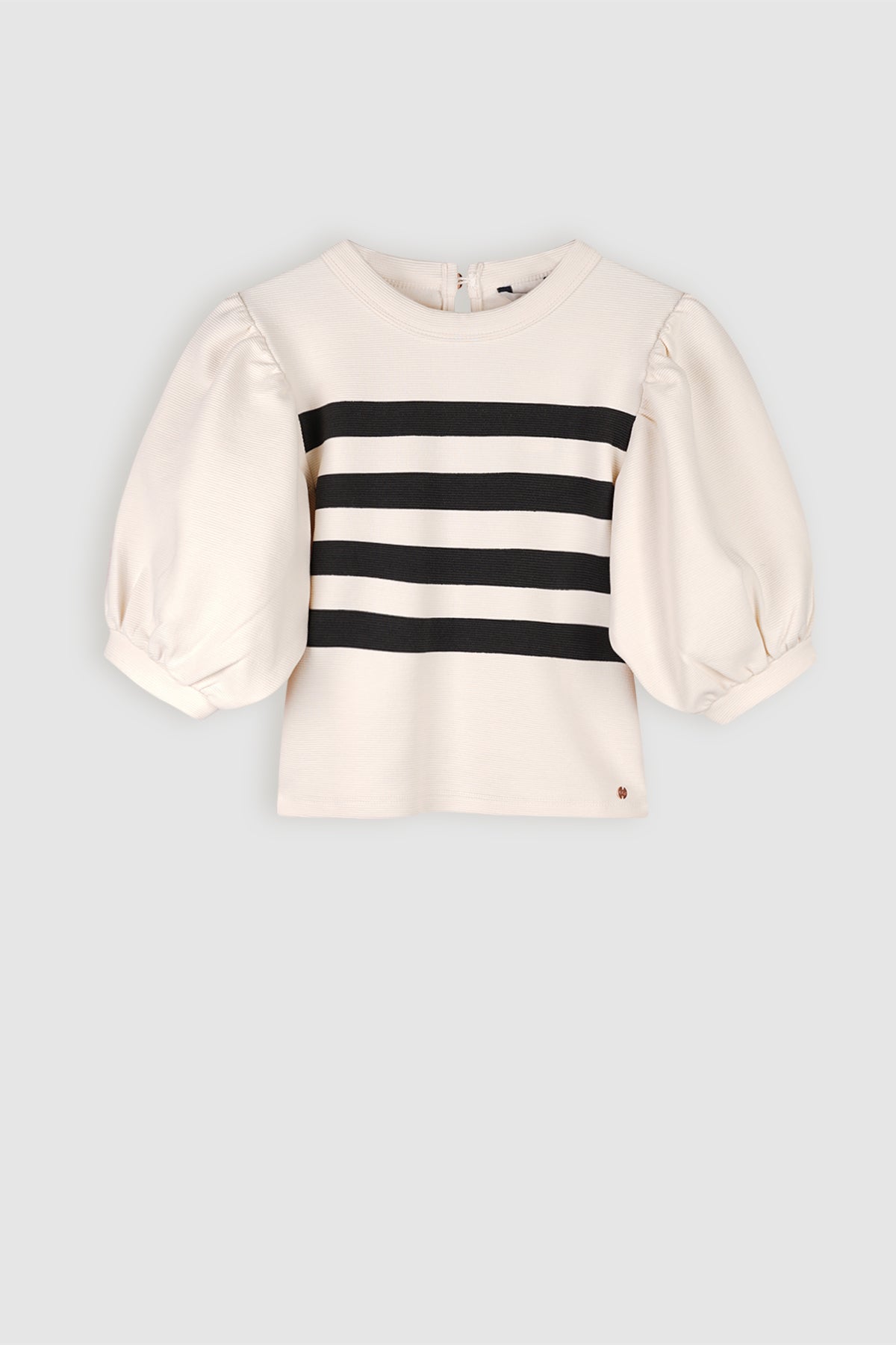 Kylia Rib Jersey Top Ivoor