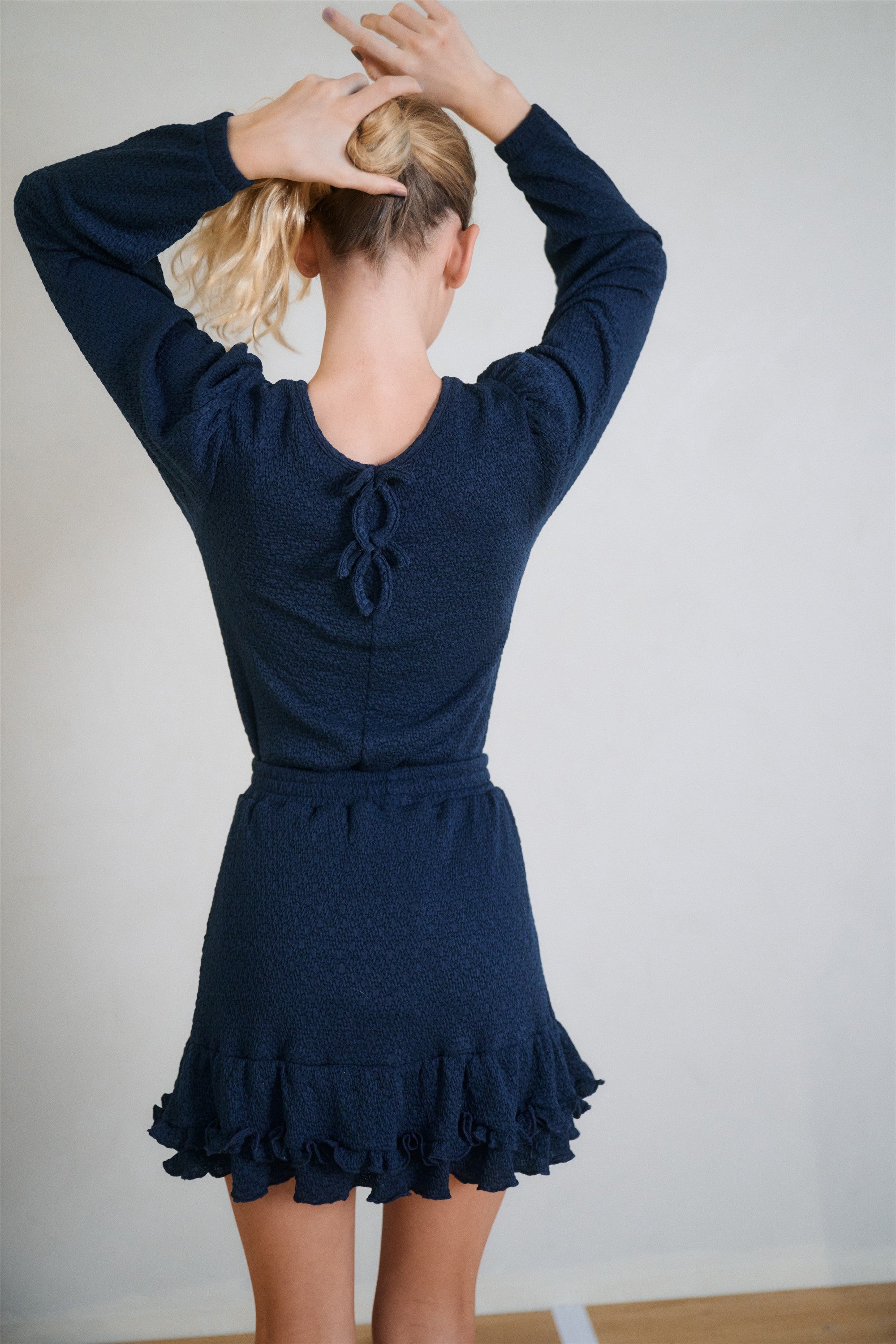 Kysa Crop Top Donkerblauw