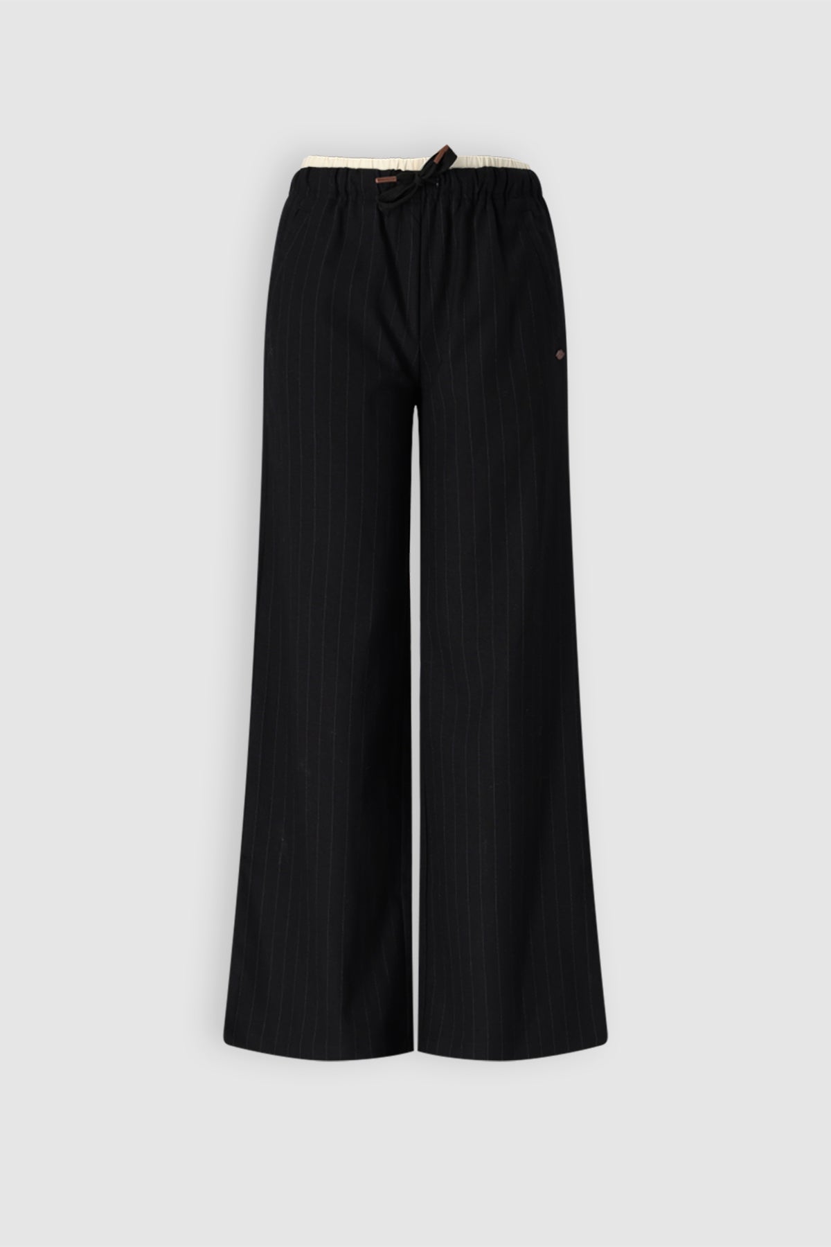 Sub Krijtstreep Broek Zwart