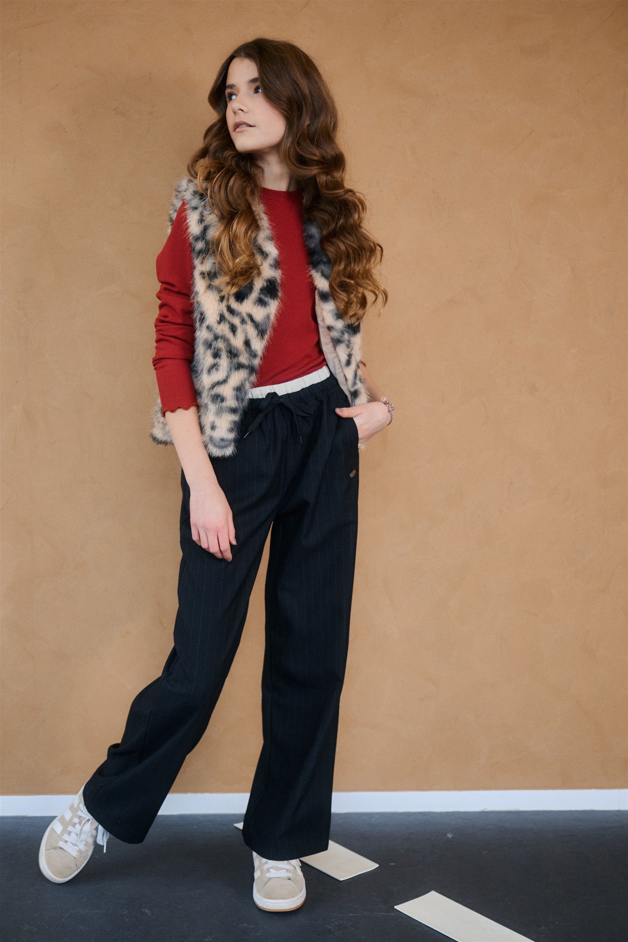 Sub Krijtstreep Broek Zwart