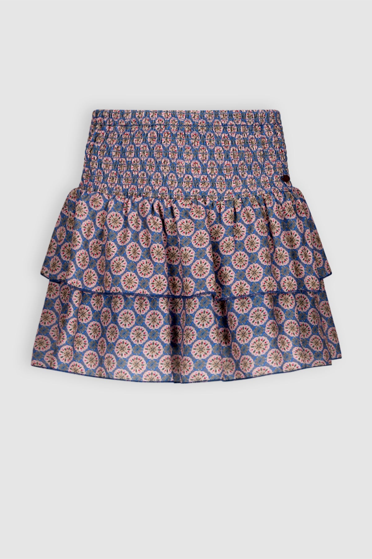 Nika Gesmokte Rok Blauw
