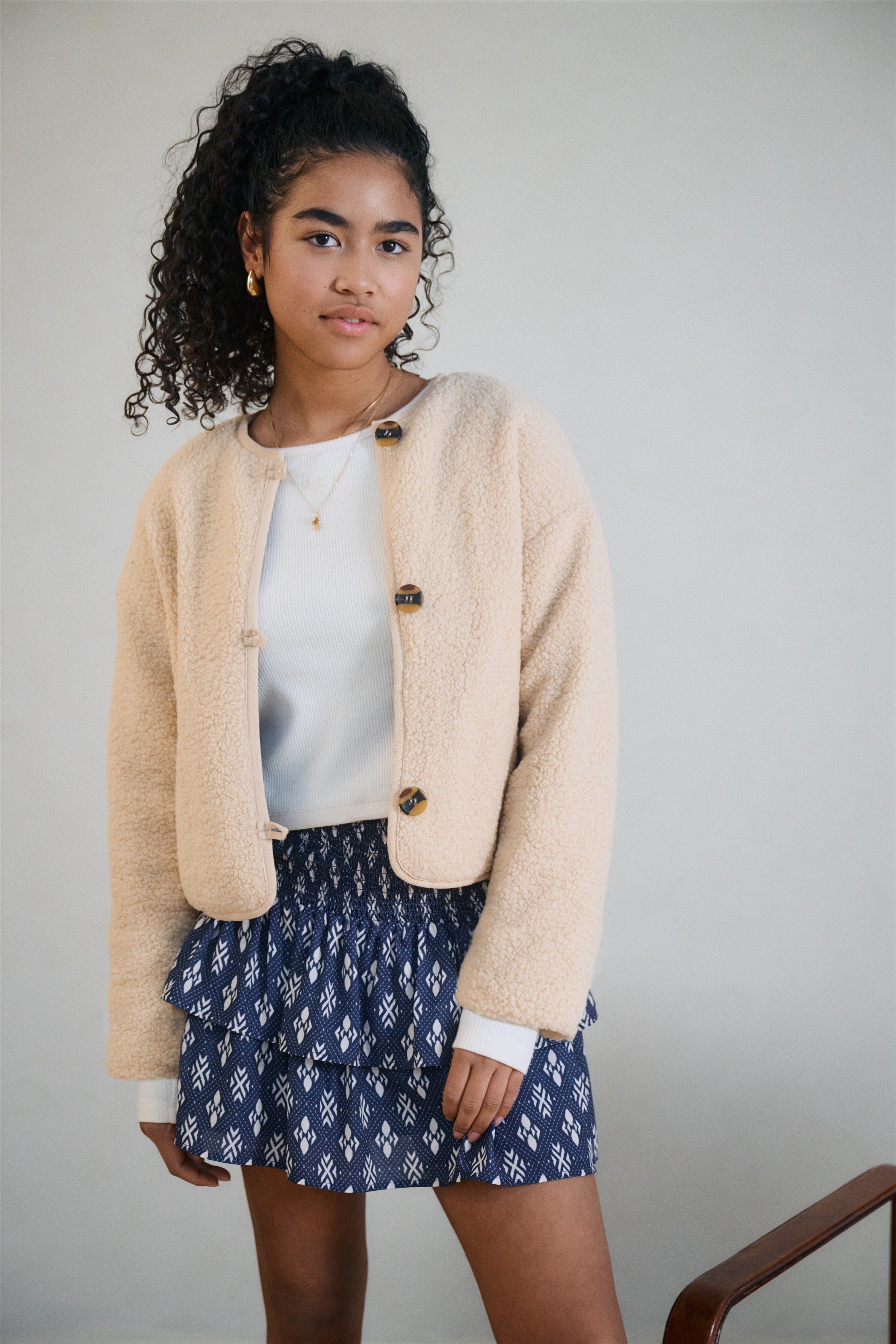 Nika  Tailleband Rok Donkerblauw