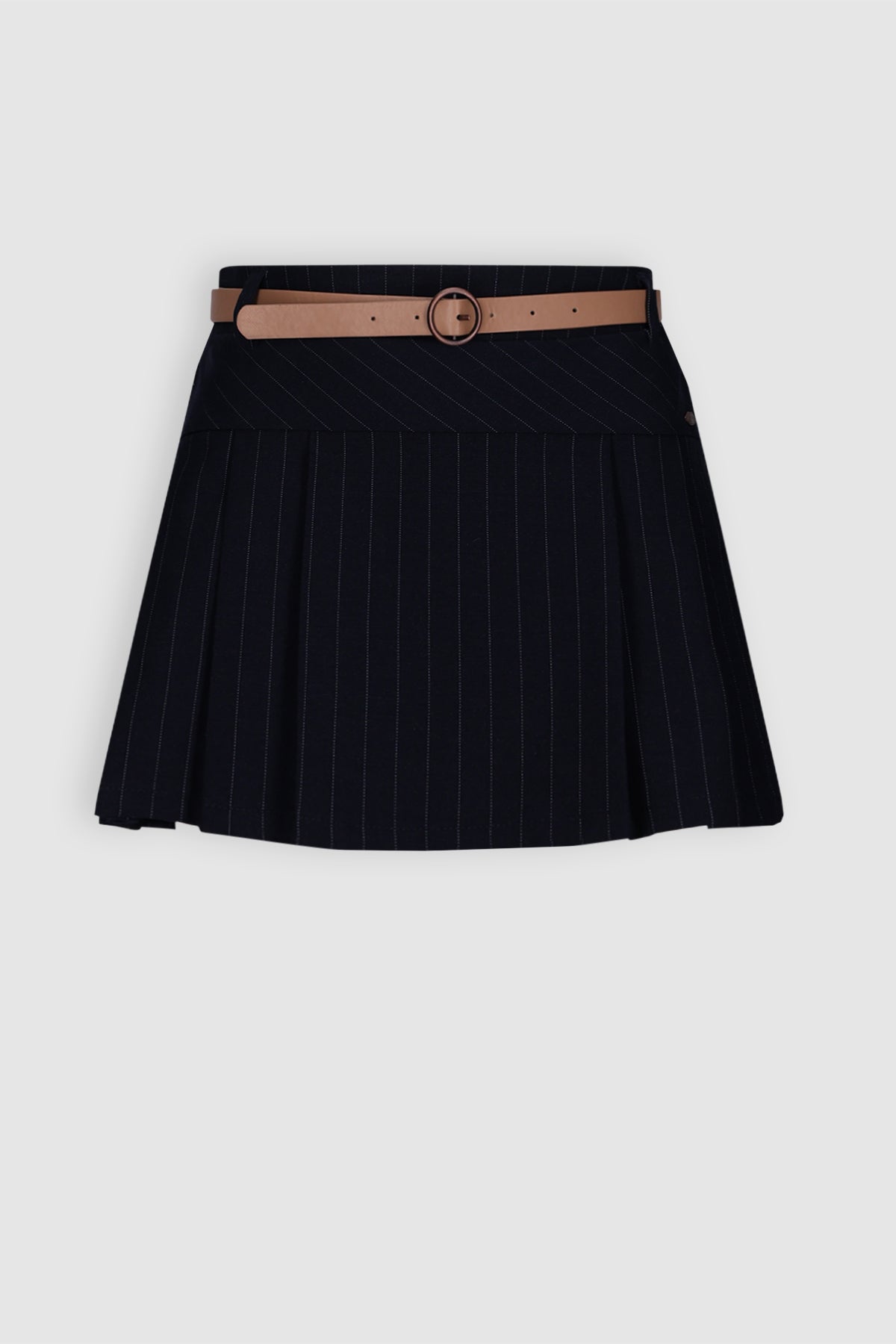 Nimmy Krijtstreep Rok Donkerblauw