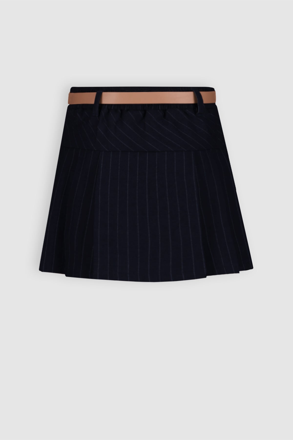 Nimmy Krijtstreep Rok Donkerblauw