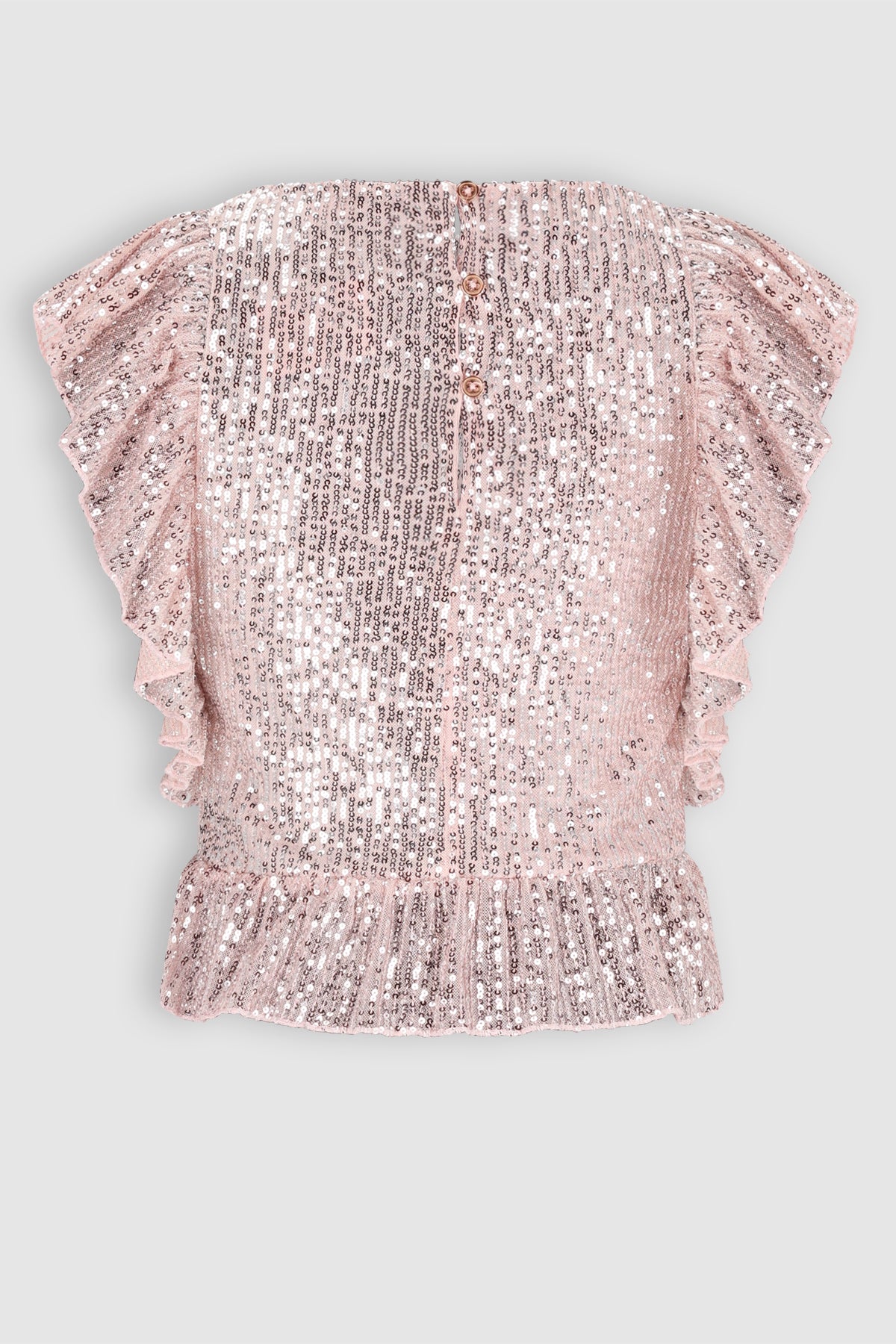 Teddy Pailletten Top Roze