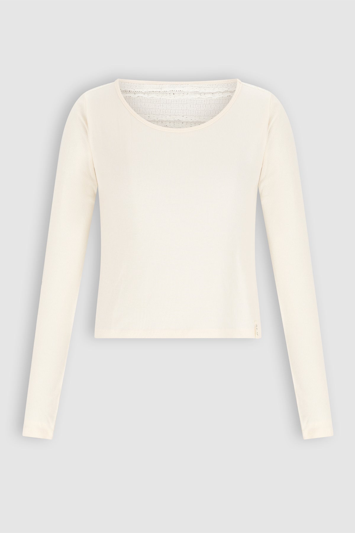 Kallet Jersey Top Lange mouw Ivoor