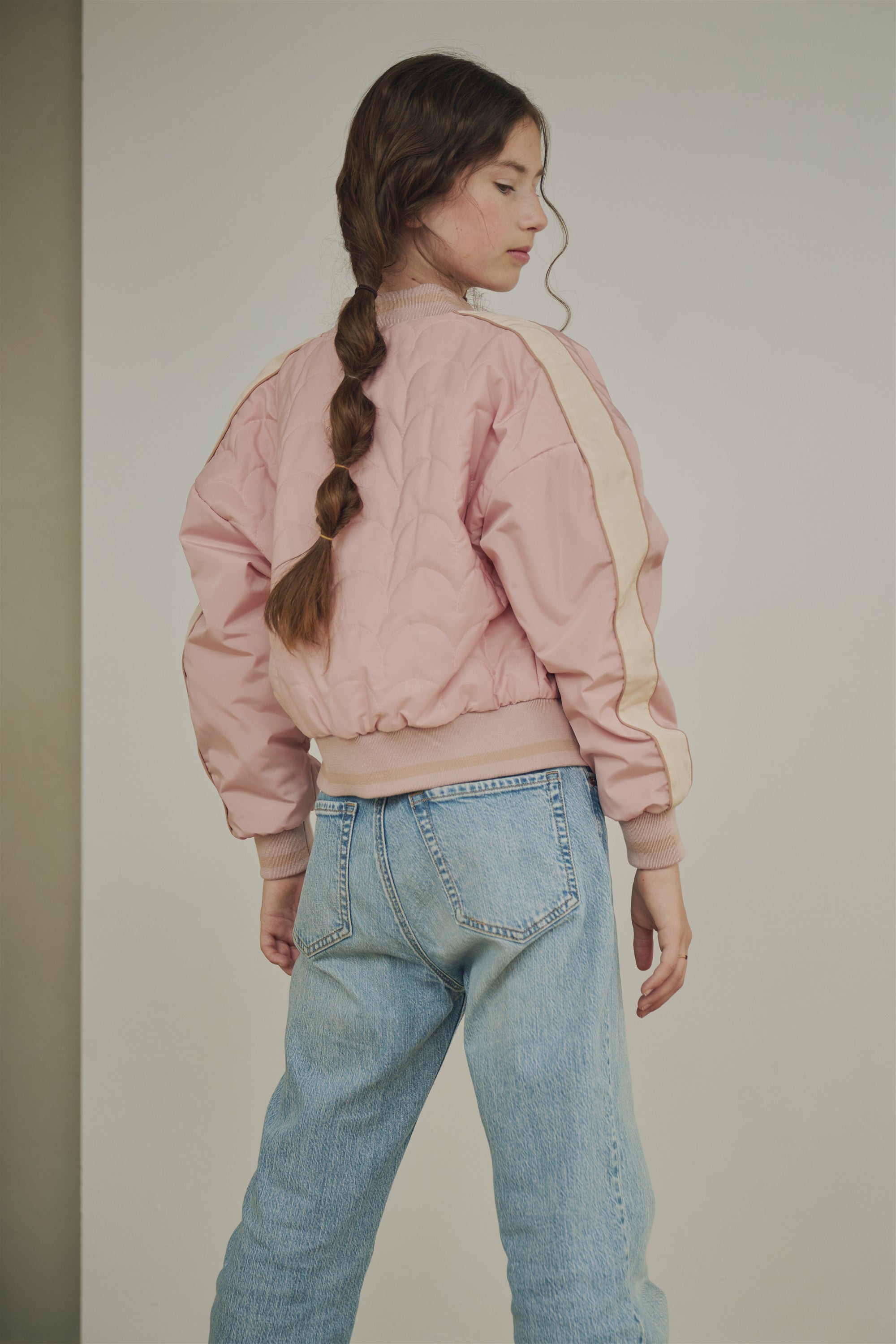 Bomber Zomer jas met fleece voering Roze