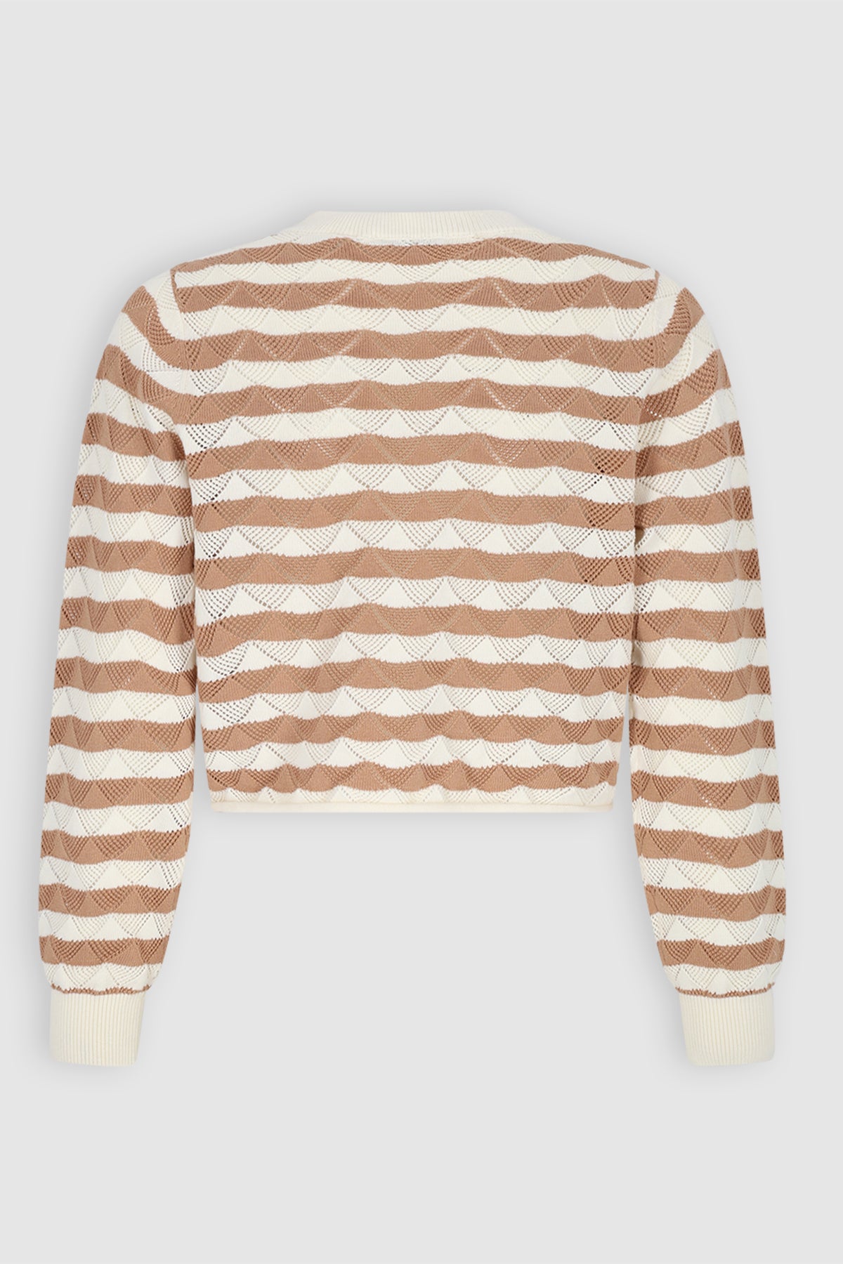 Kela Ajour Gebreide Top Ivoor