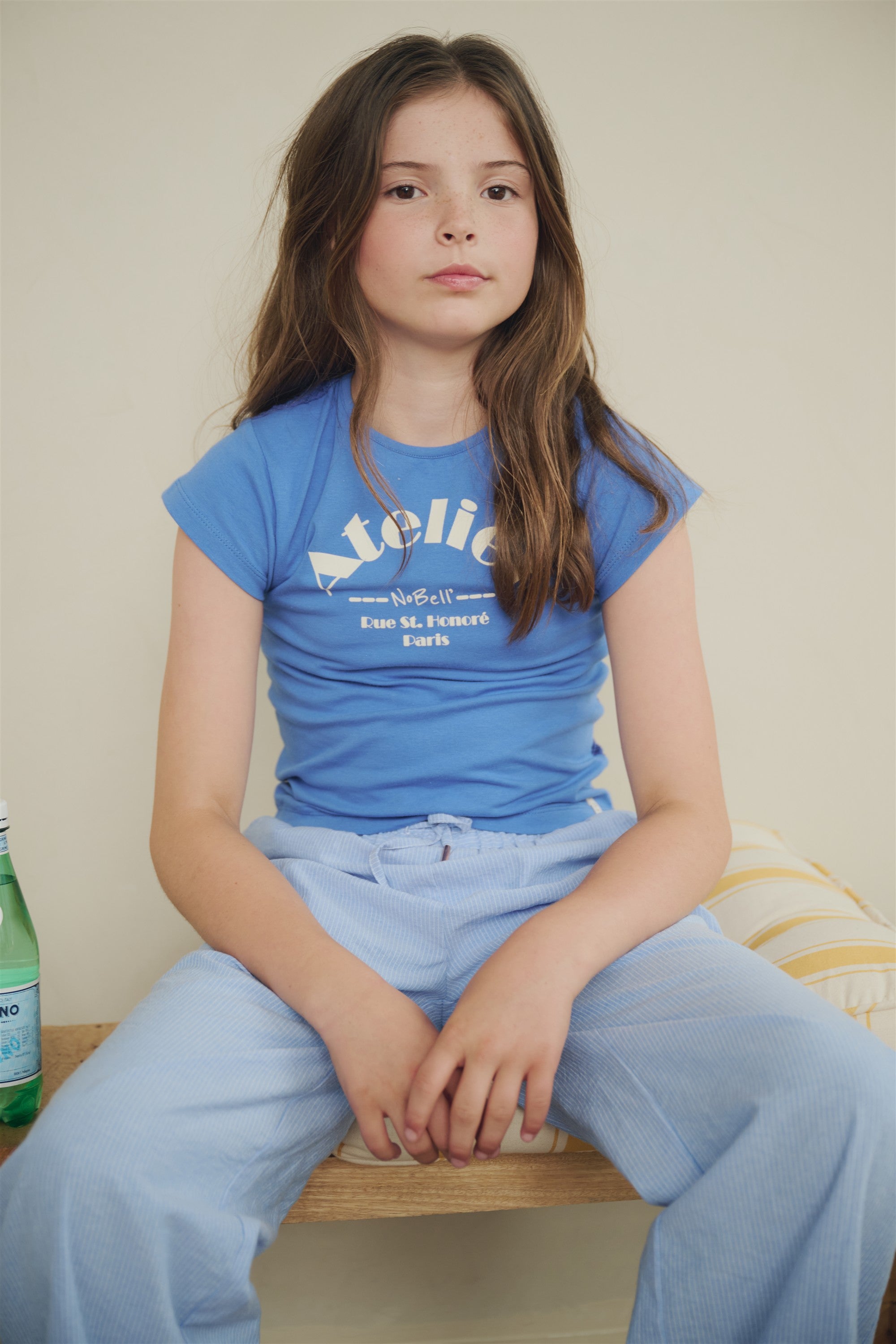 Kit Tshirt 'Atelier' Print Blauw