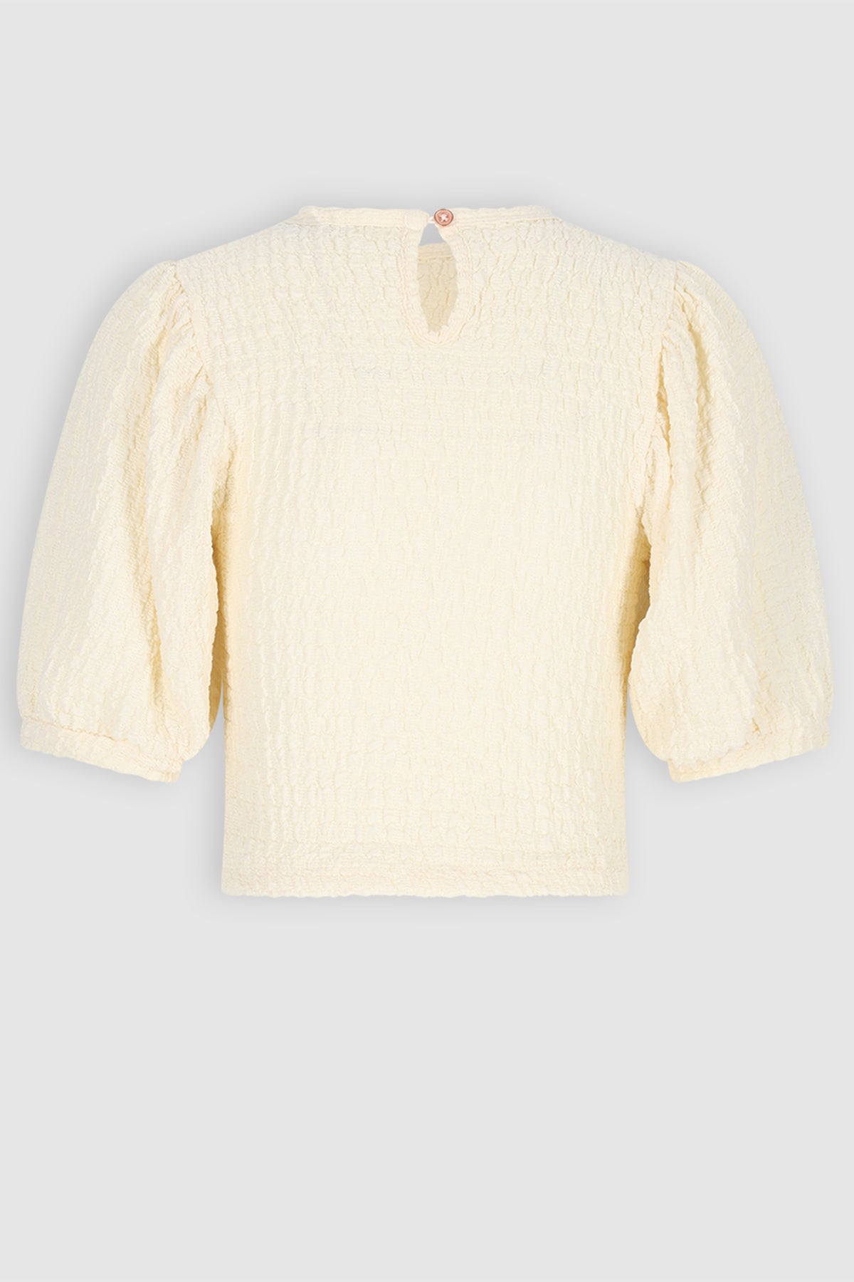 Kylias Top met Pofmouwen Ivoor