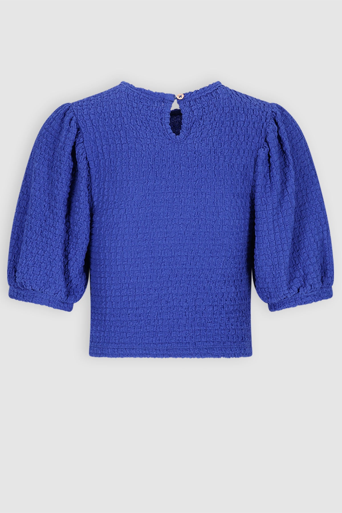 Kylias Top met Pofmouwen Blauw