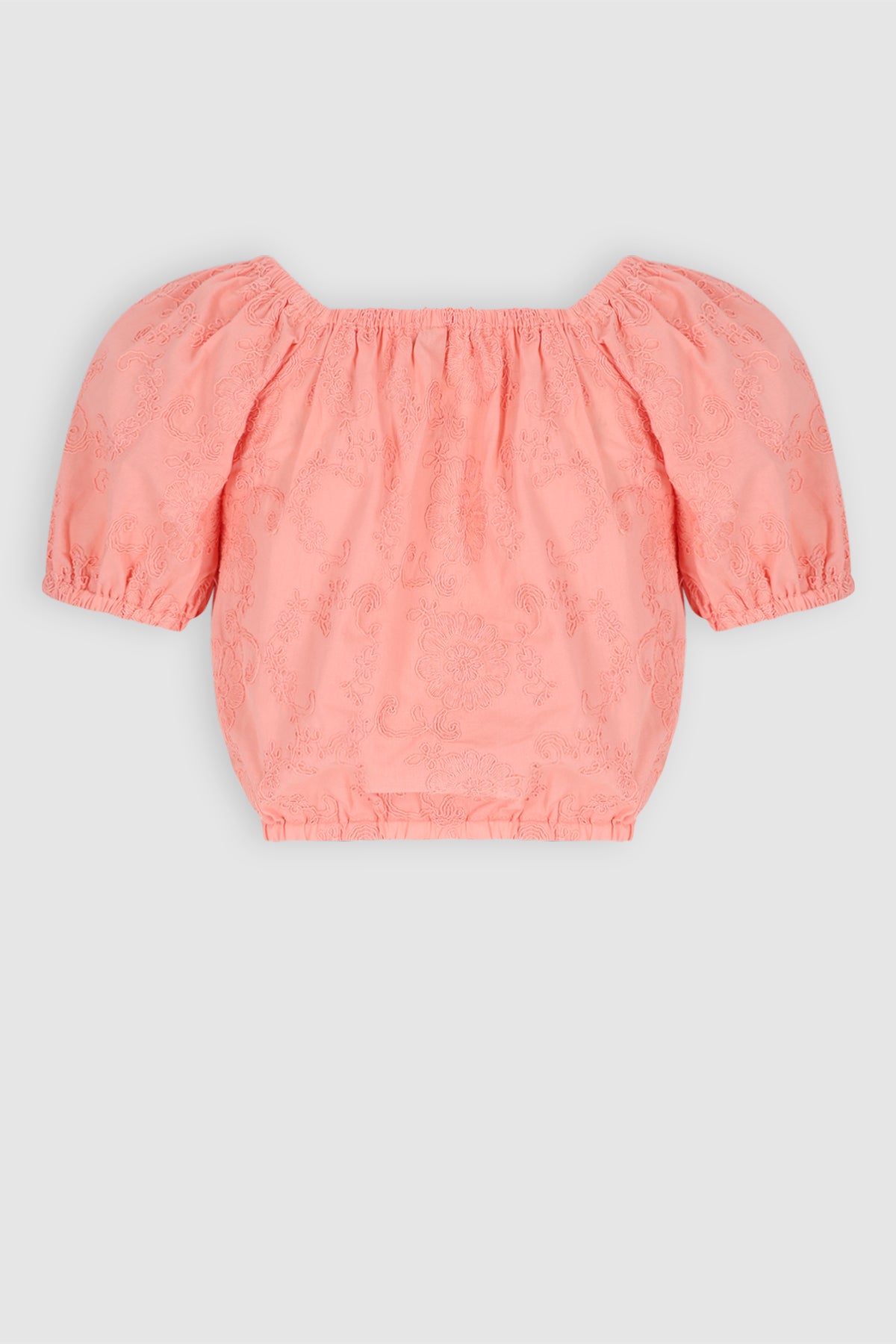Tomu Geborduurde Blouse Roze