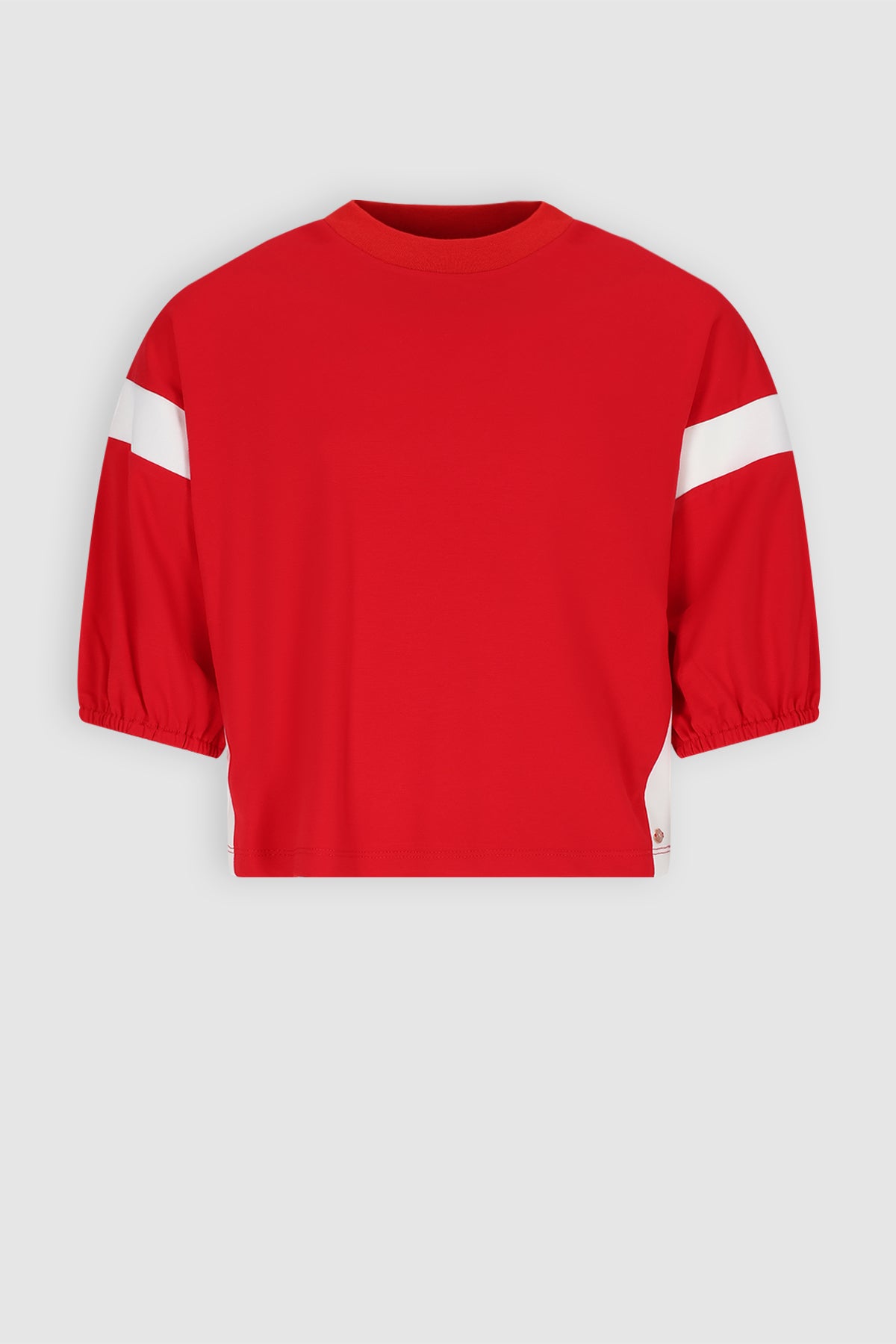Kess Wijde Crop Sweater Rood