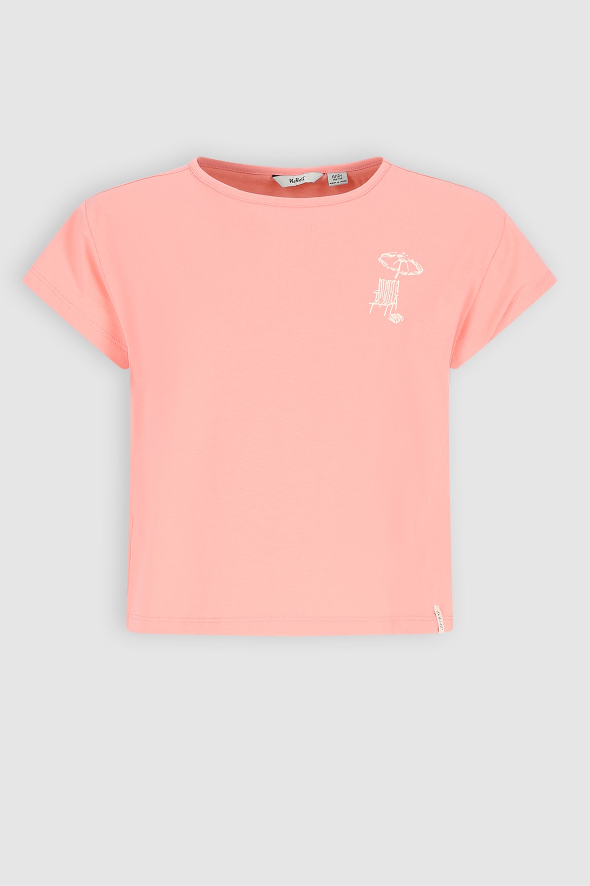 Kase Crop Tshirt met rugprint Roze