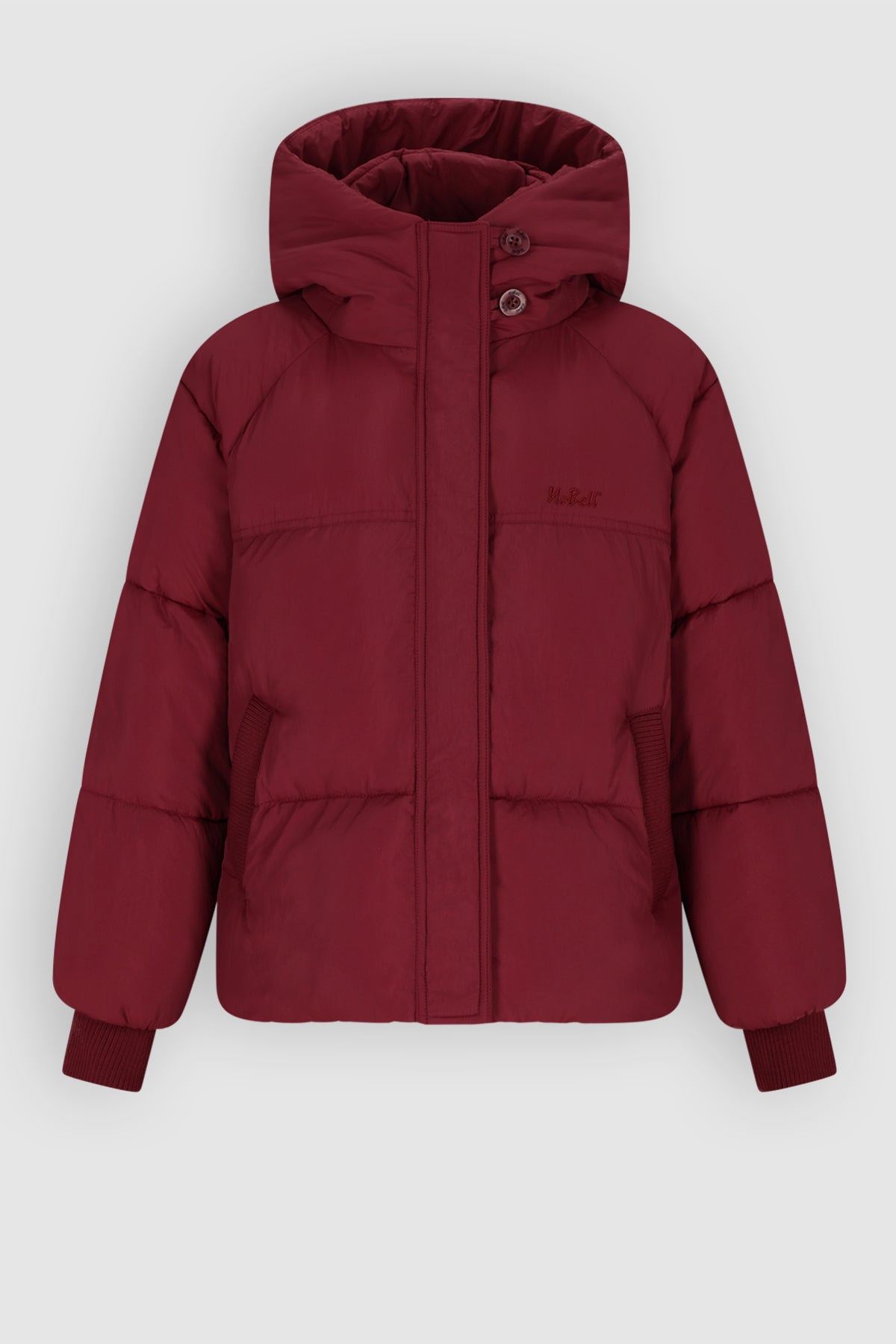 Badeau Wijde Winterjas met Capuchon Bordeaux