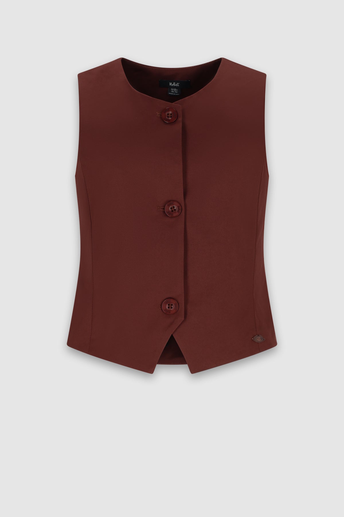 Tops Twill Gilet Donkerbruin