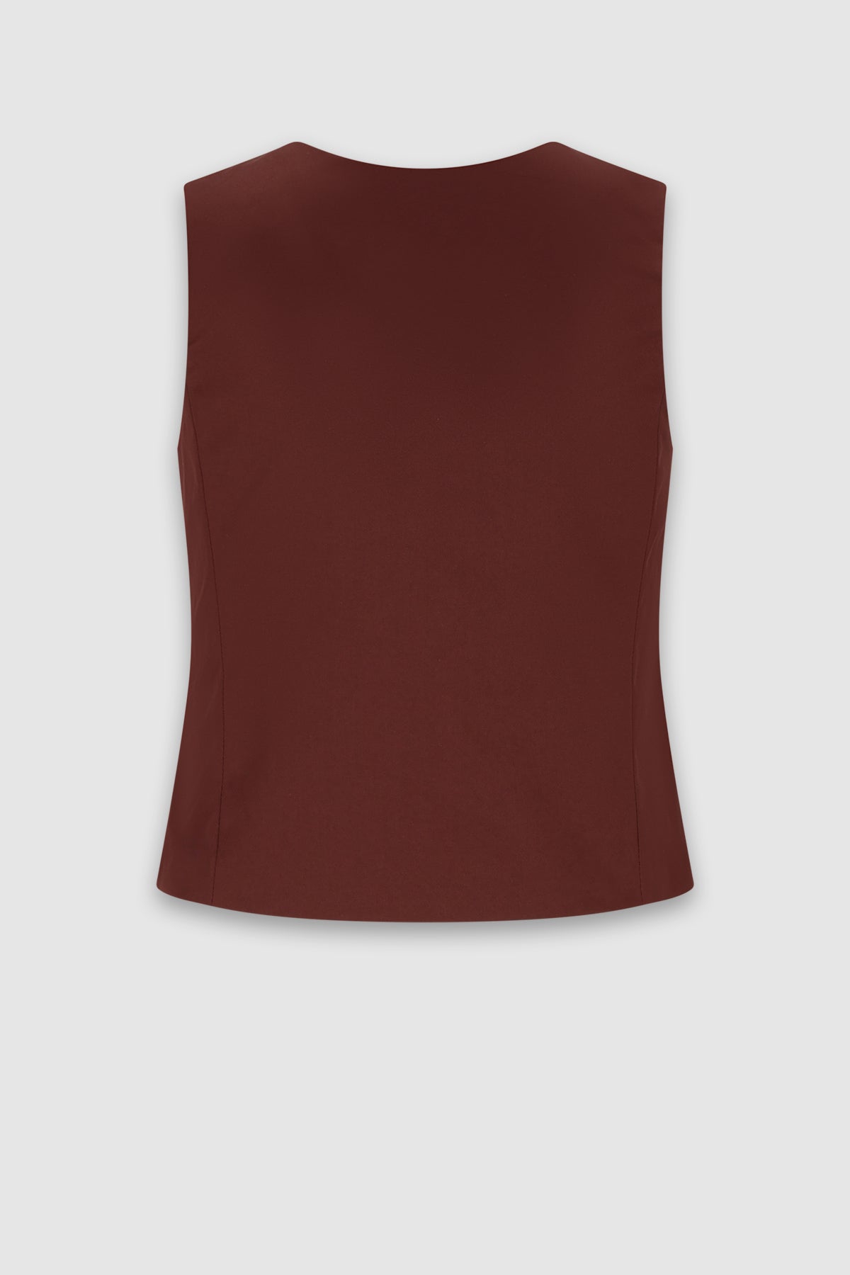 Tops Twill Vest Dark Brown