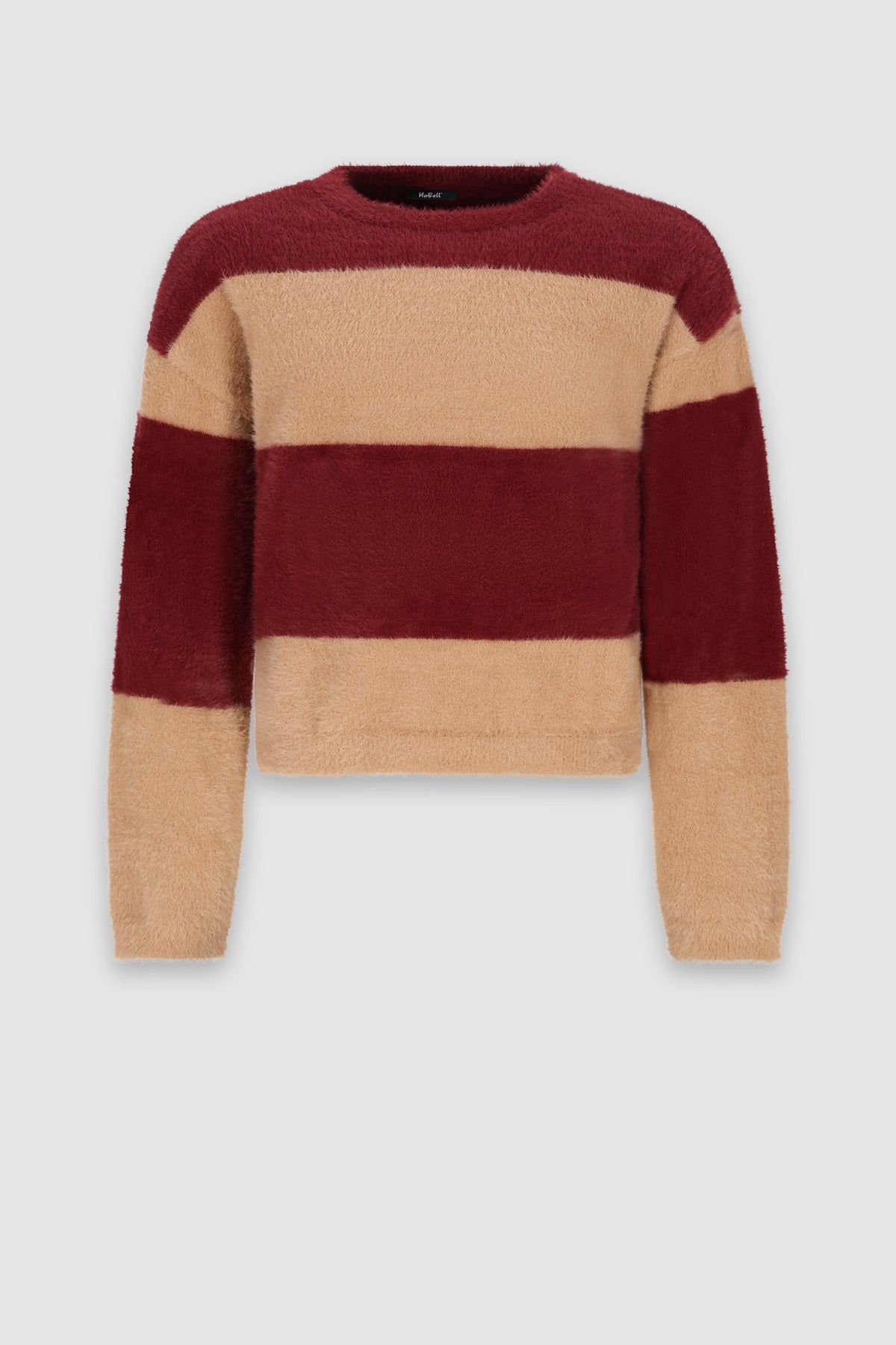 Kate Colorblock Knitted Sweater Burgundy