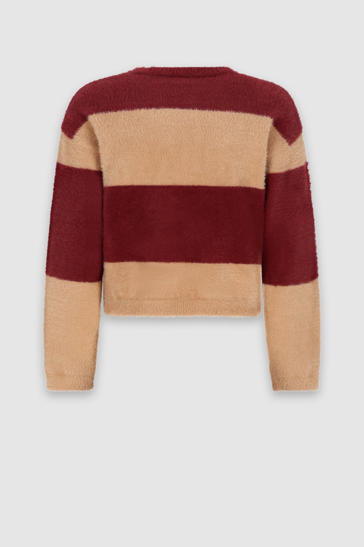Kate Colorblock Knitted Sweater Burgundy