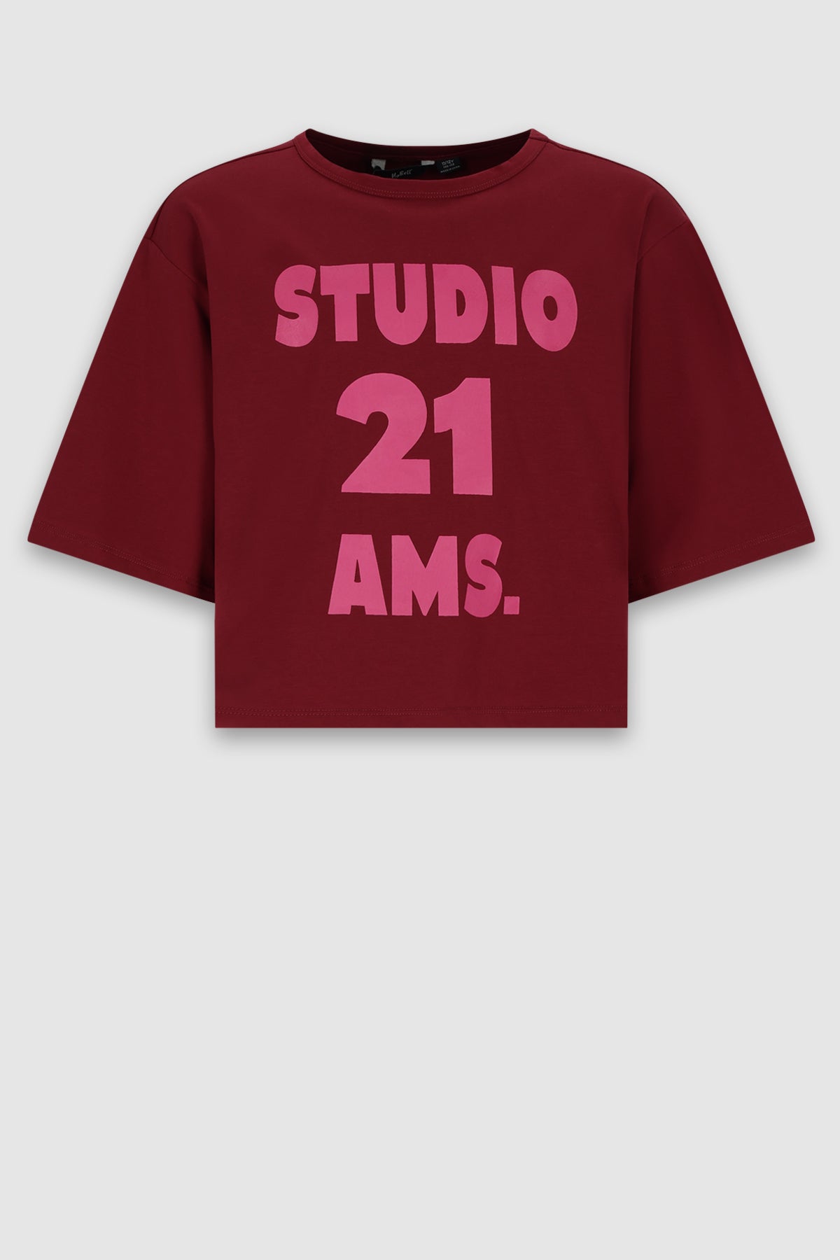 Kid Oversized Jersey Top Burgundy