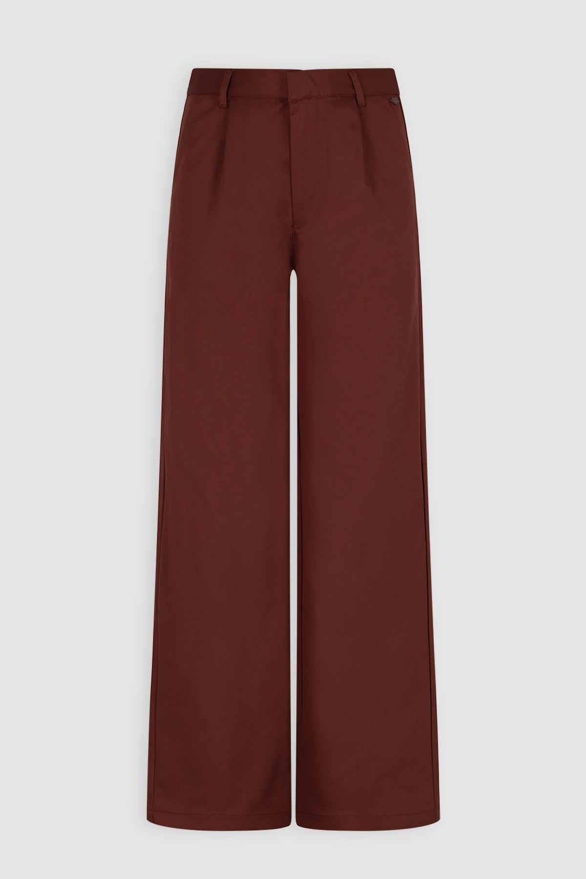 Sacha Wijde Twill Pantalon Donkerbruin