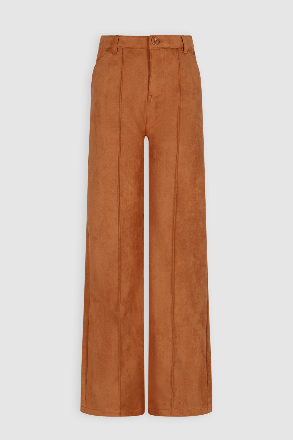 Sage Suedine Wijde Broek Bruin