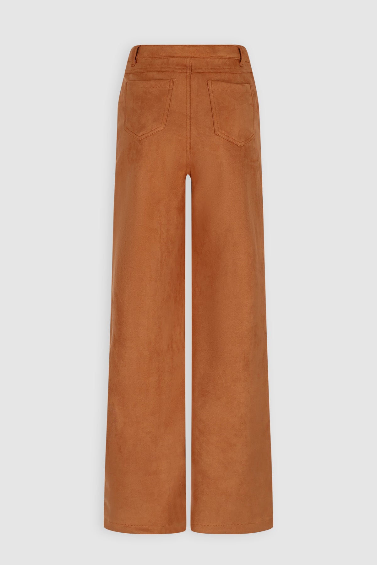 Sage Suedine Wijde Broek Bruin
