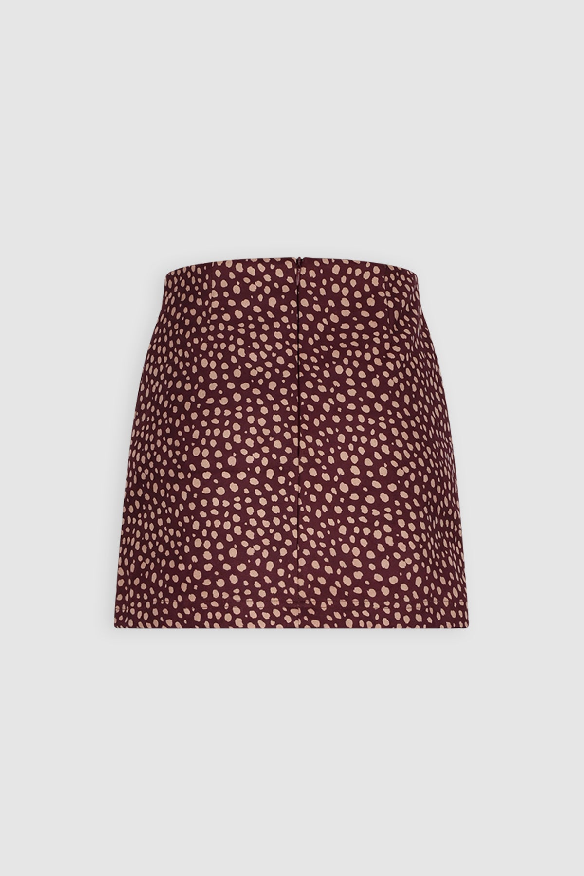 Noï Geprinte Suedine Rok Bordeaux