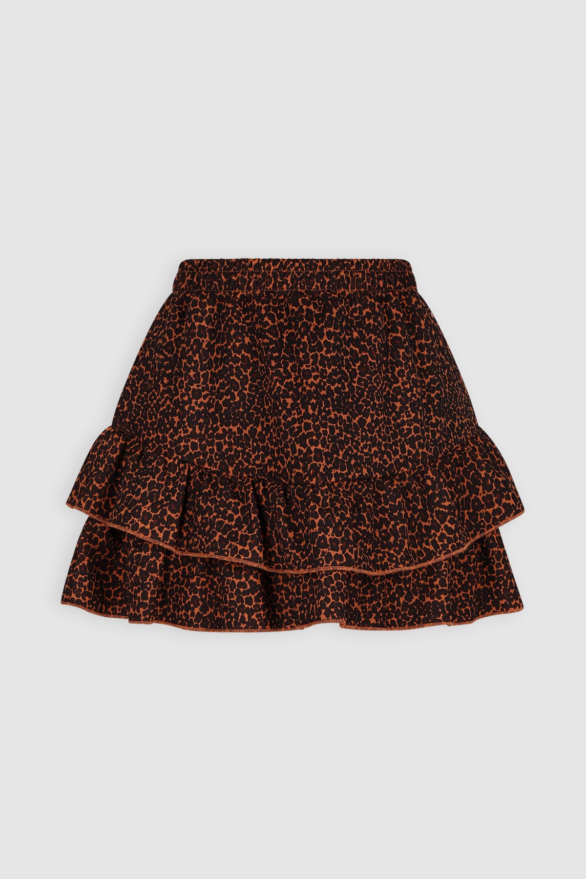 Naia Leopard Geprinte Rok Bruin